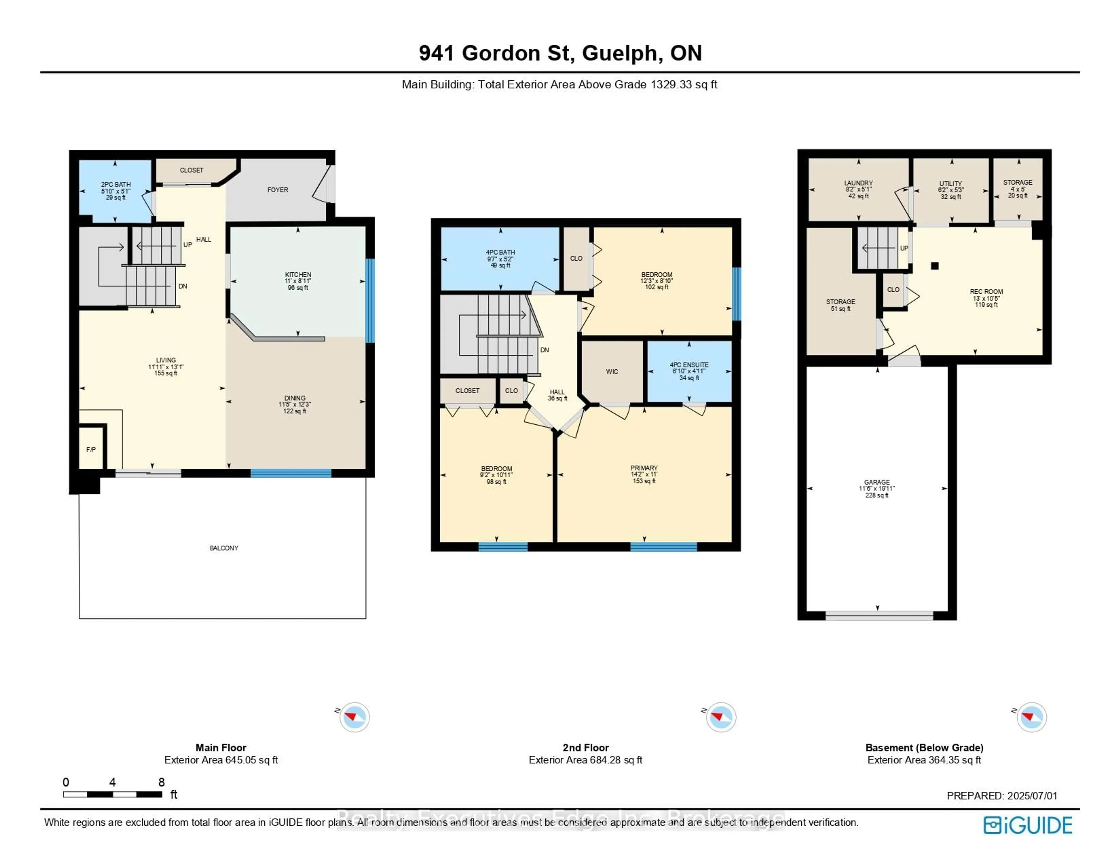 Floor plan for 941 Gordon St #50, Guelph Ontario N1G 4R9