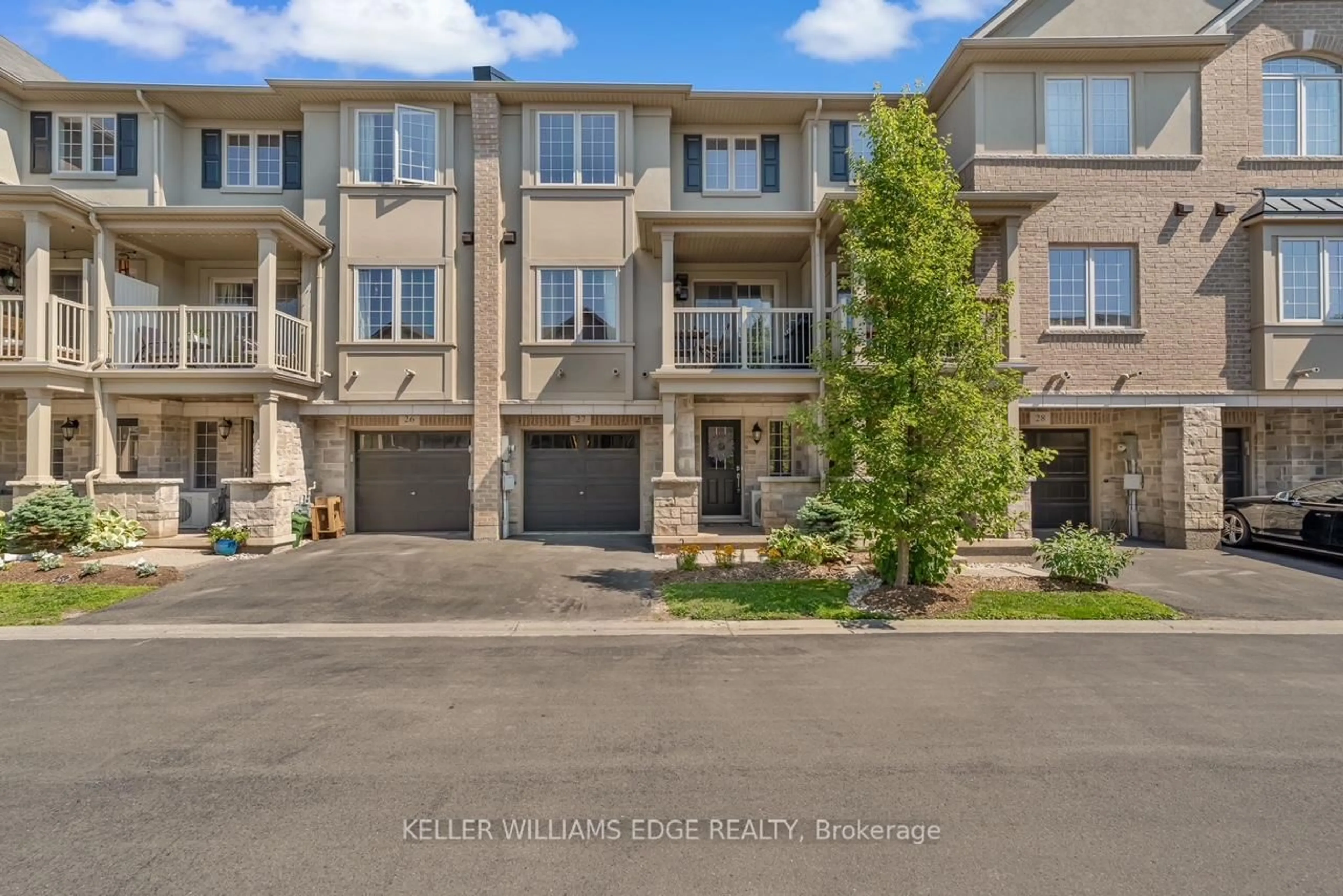 A pic from outside/outdoor area/front of a property/back of a property/a pic from drone, street for 215 Dundas St #27, Hamilton Ontario L8B 0X2