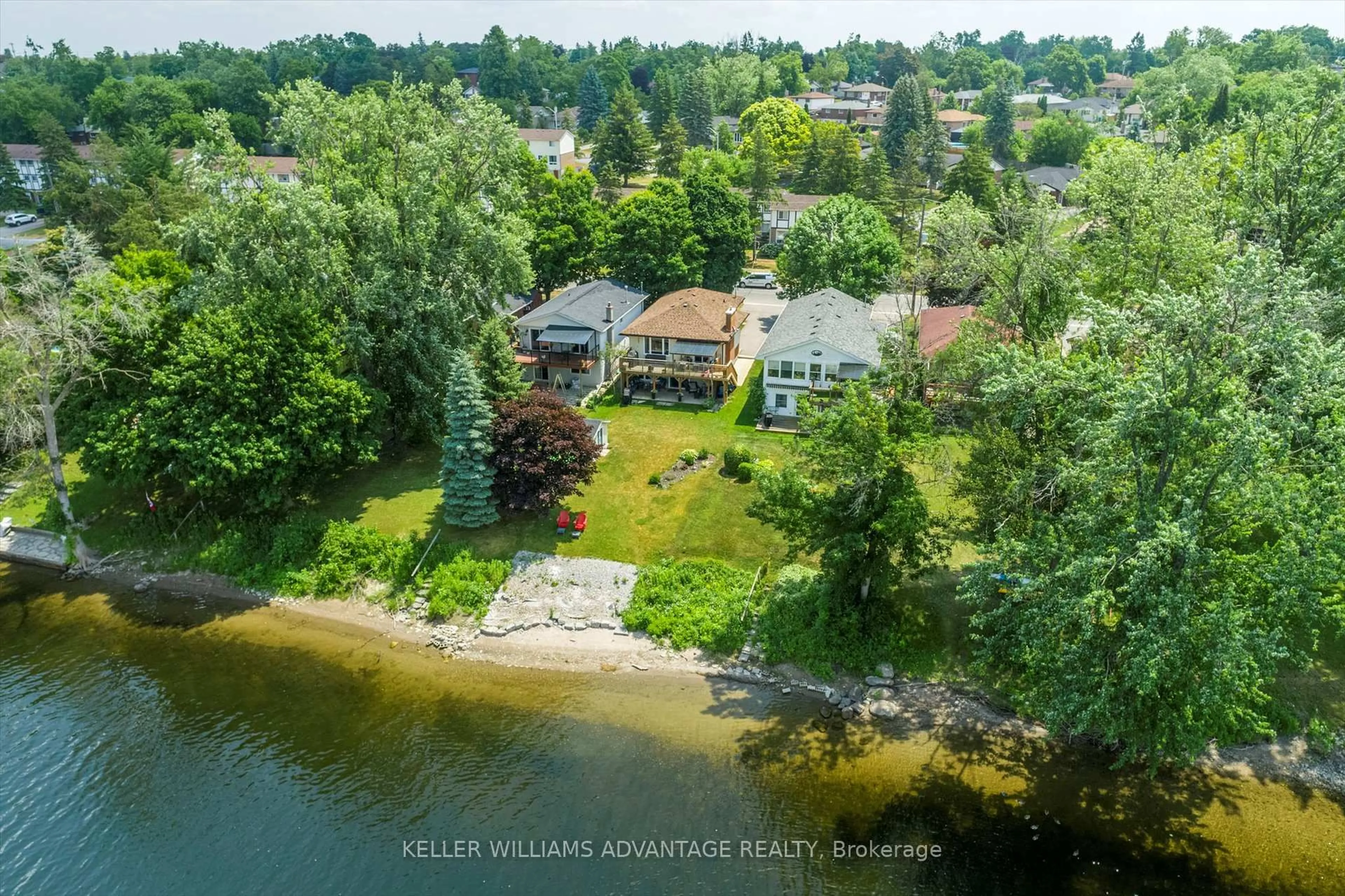 A pic from outside/outdoor area/front of a property/back of a property/a pic from drone, water/lake/river/ocean view for 270 Sherin Ave, Peterborough Ontario K9J 1B6