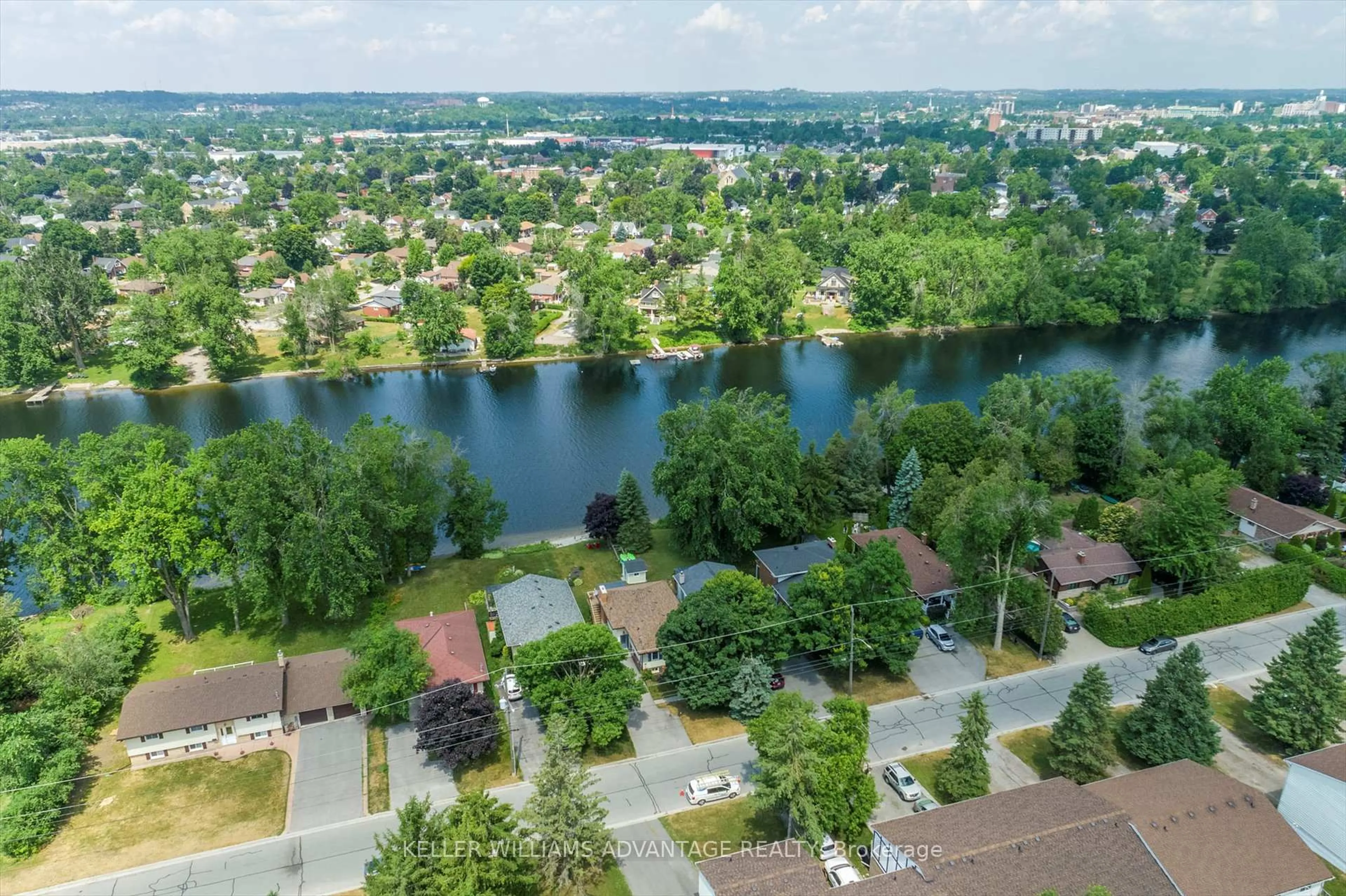 A pic from outside/outdoor area/front of a property/back of a property/a pic from drone, water/lake/river/ocean view for 270 Sherin Ave, Peterborough South Ontario K9J 1B6