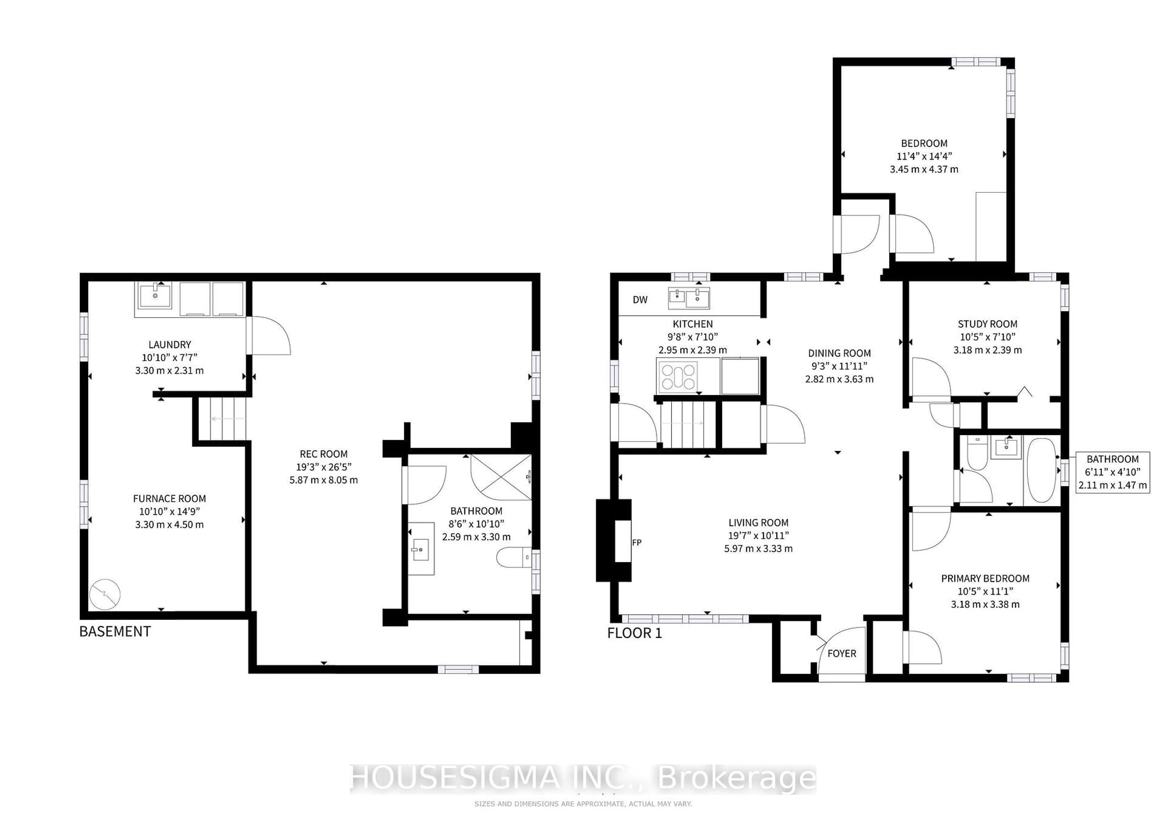 Floor plan for 305 Sanatorium Rd, Hamilton Ontario L9C 1Z4