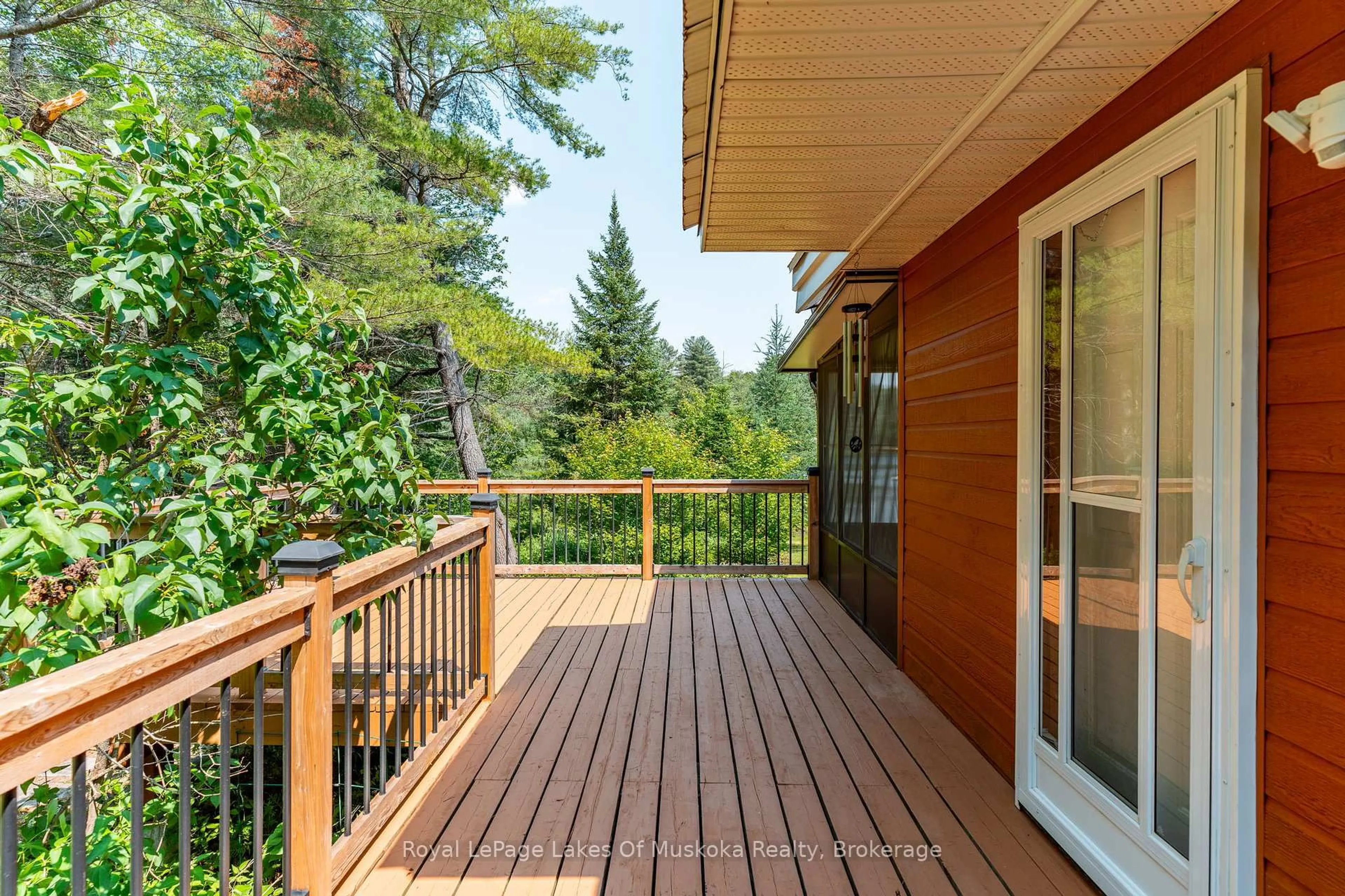 Patio, forest/trees view for 1035 Atkins Lake Rd, Bracebridge Ontario P1L 1W9