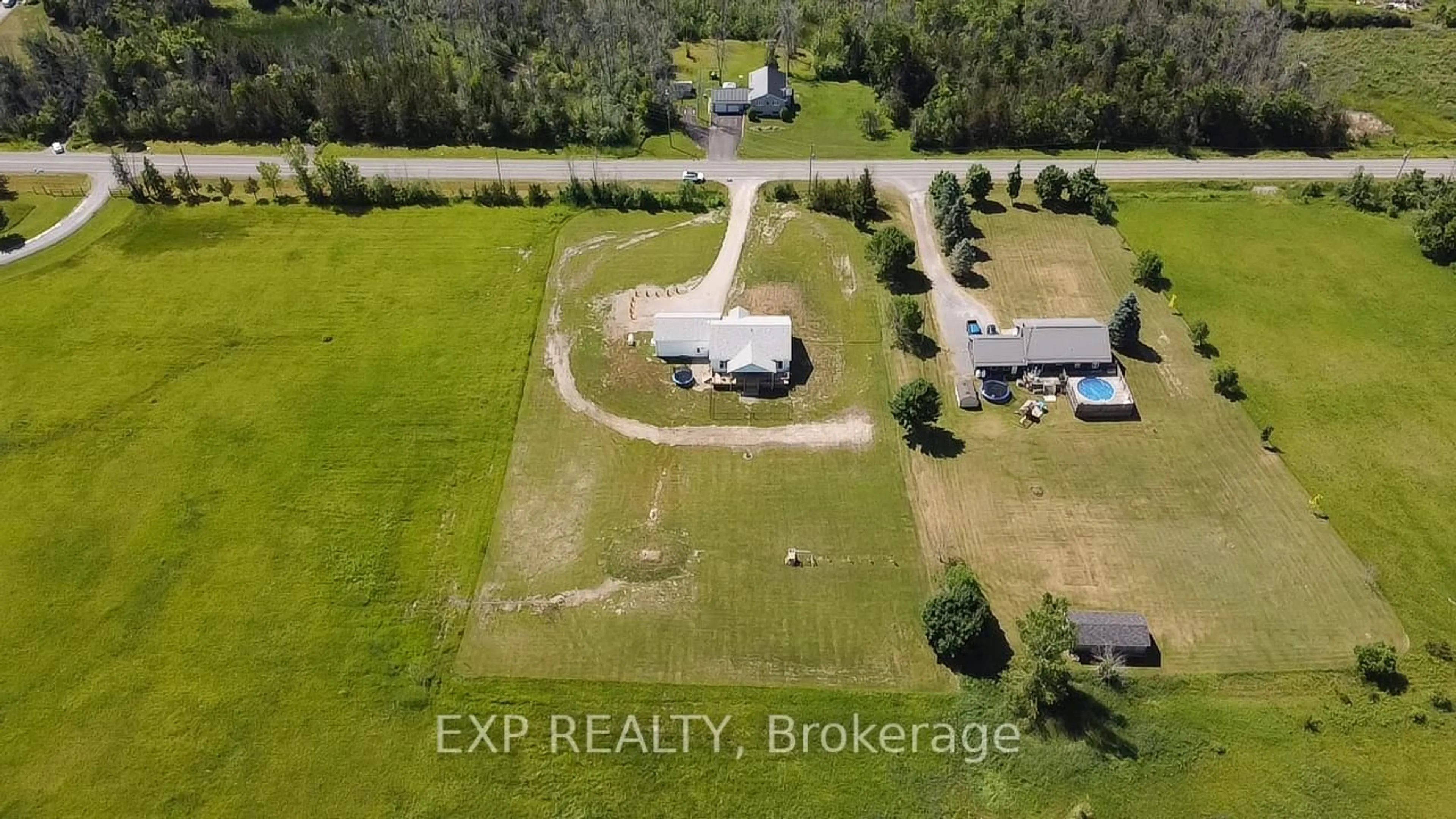 A pic from outside/outdoor area/front of a property/back of a property/a pic from drone, building for 3195 Blessington Rd, Shannonville Ontario K0K 3A0