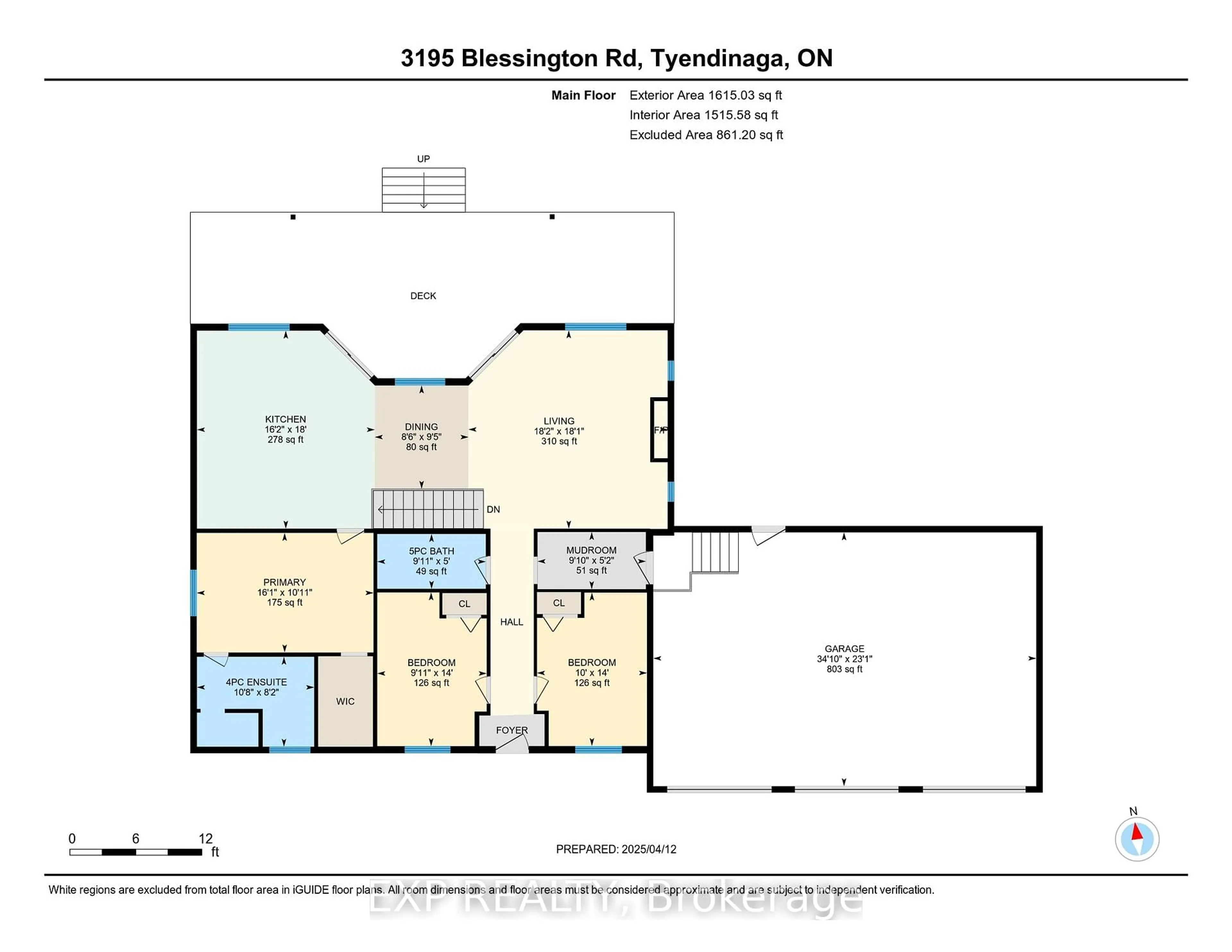 Floor plan for 3195 Blessington Rd, Shannonville Ontario K0K 3A0