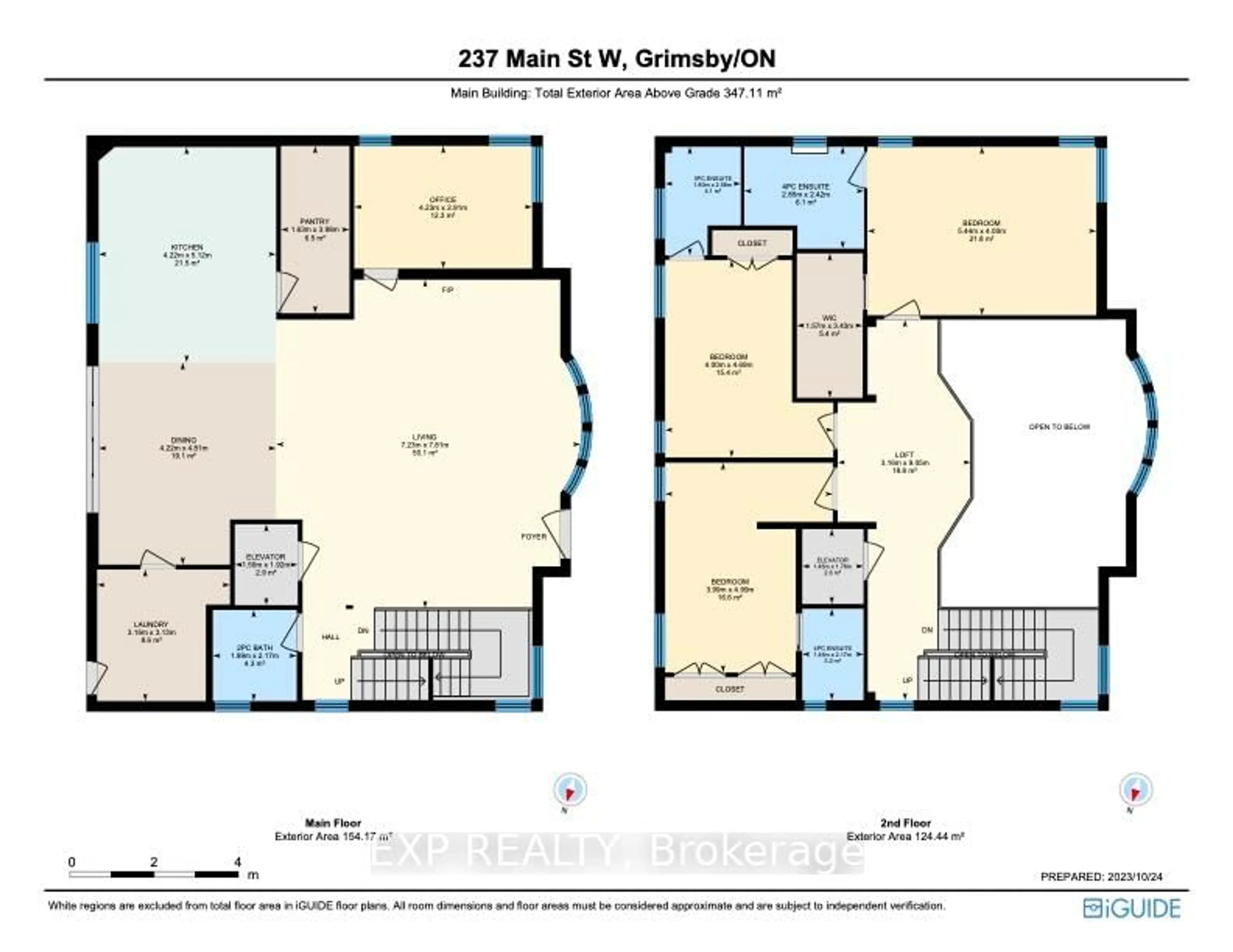 Floor plan for 237 MAIN St #B, Grimsby Ontario L3M 1S1