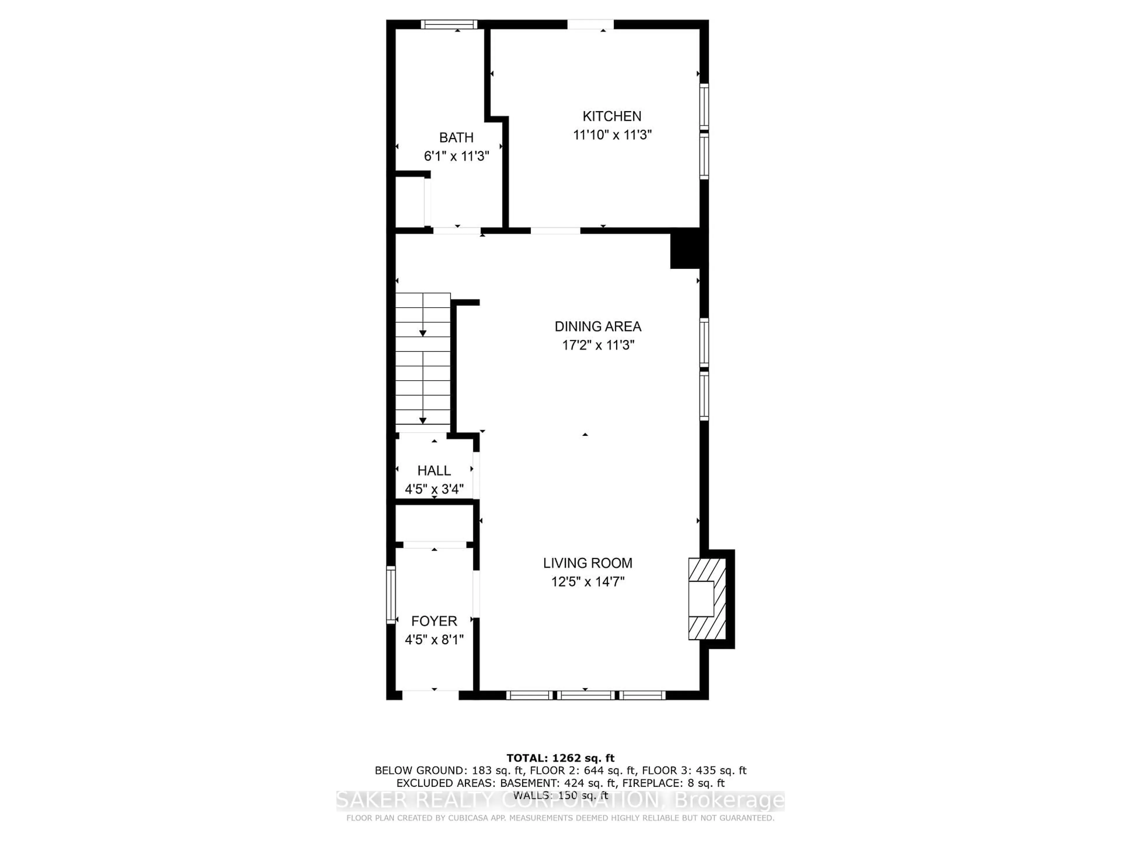 Floor plan for 486 Quebec St, London East Ontario N5W 3Y5