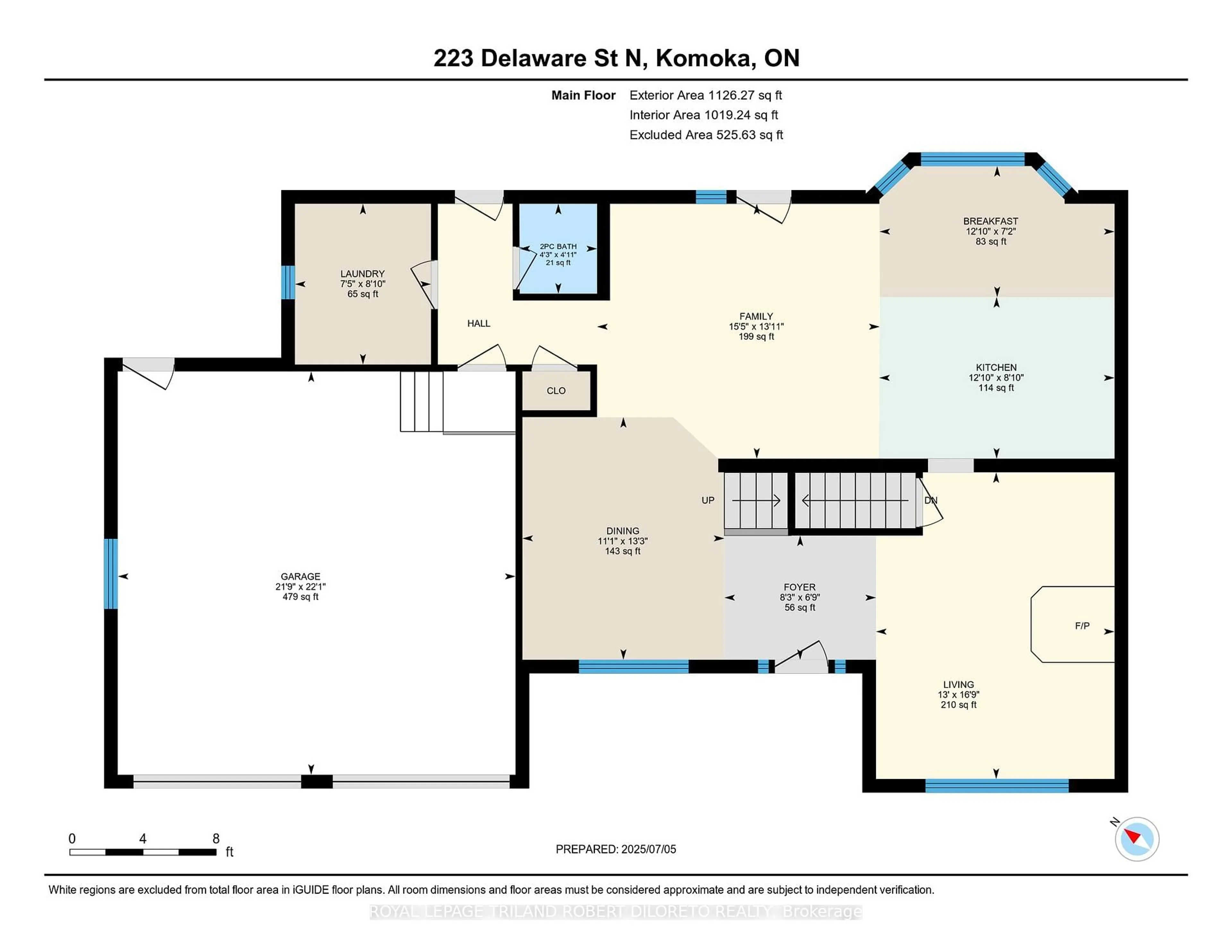 Floor plan for 223 DELAWARE St, Middlesex Centre Ontario N0L 1R0