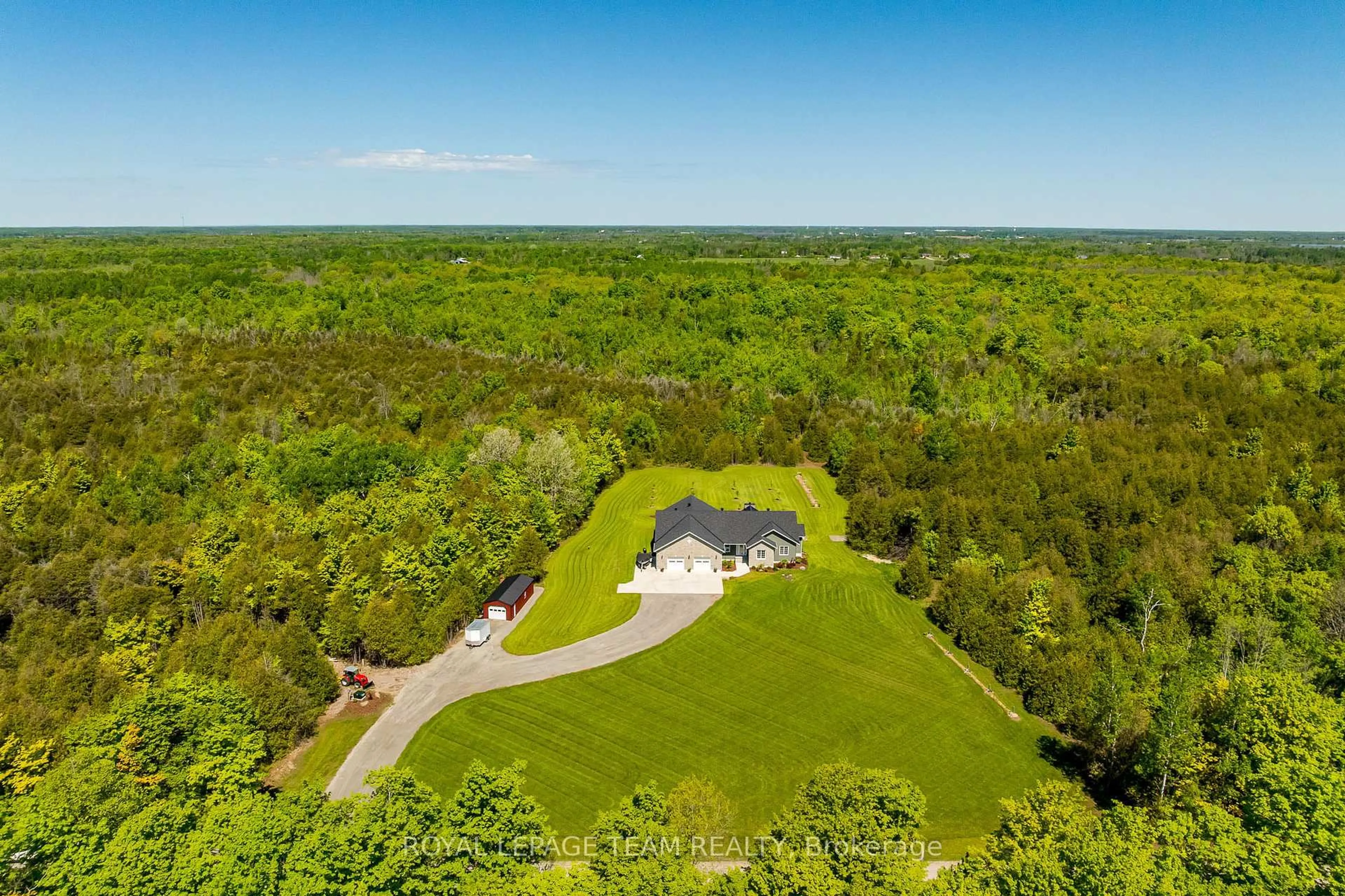 A pic from outside/outdoor area/front of a property/back of a property/a pic from drone, water/lake/river/ocean view for 830 Kitley Line 3 Rd, Elizabethtown-Kitley Ontario K0G 1G0
