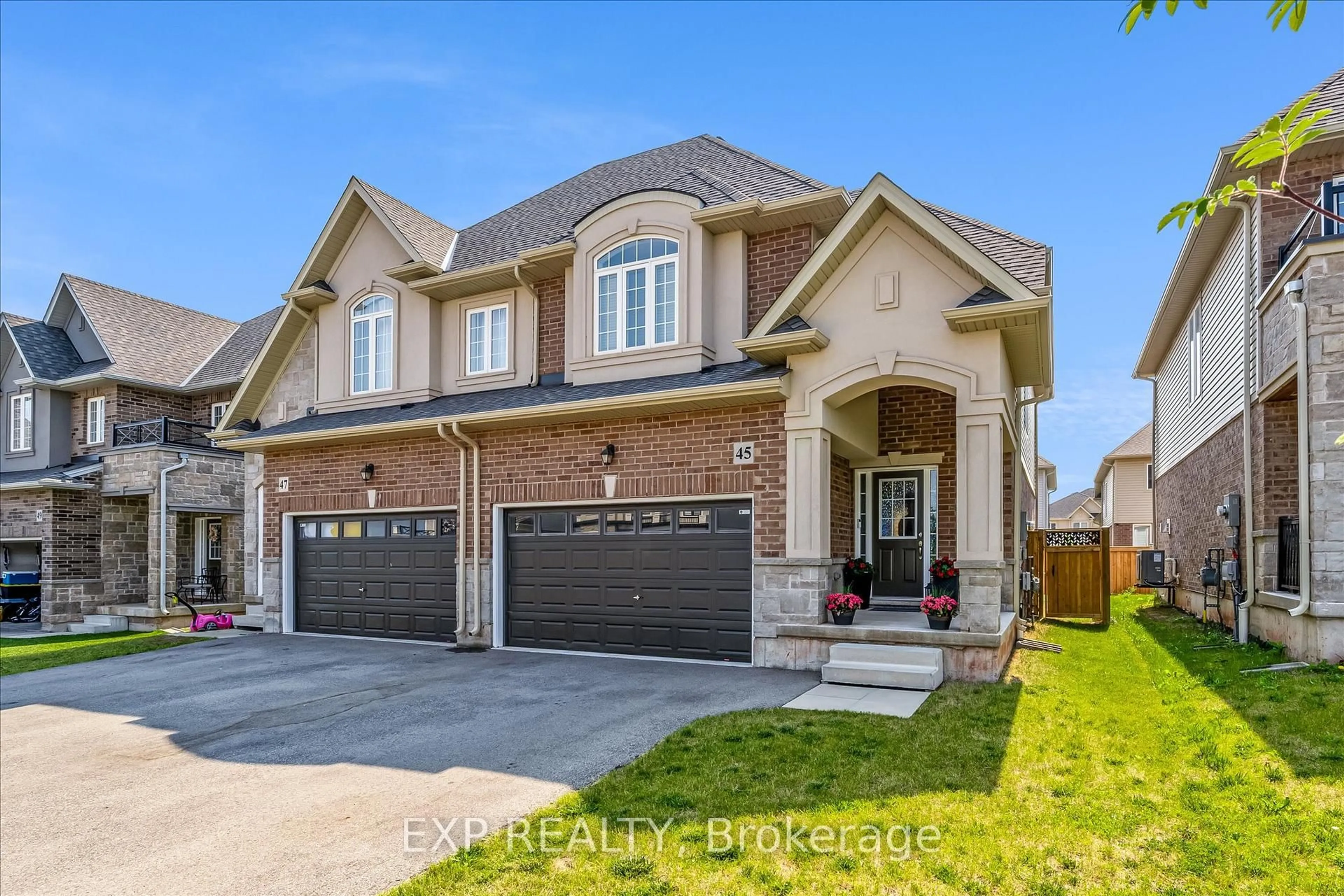 Home with brick exterior material, street for 45 Sauvignon Cres, Hamilton Ontario L8E 0K1