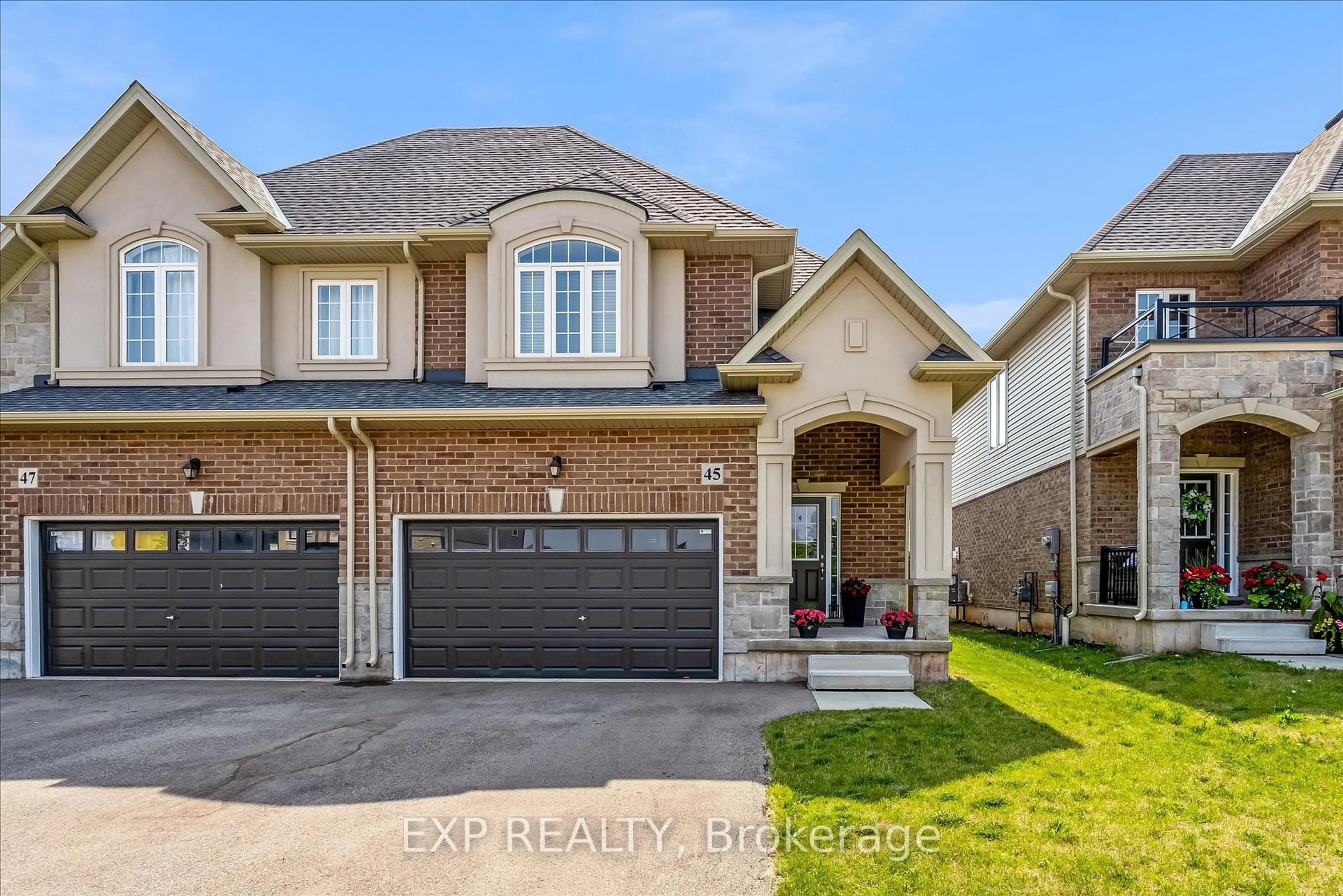 Home with brick exterior material, street for 45 Sauvignon Cres, Hamilton Ontario L8E 0K1