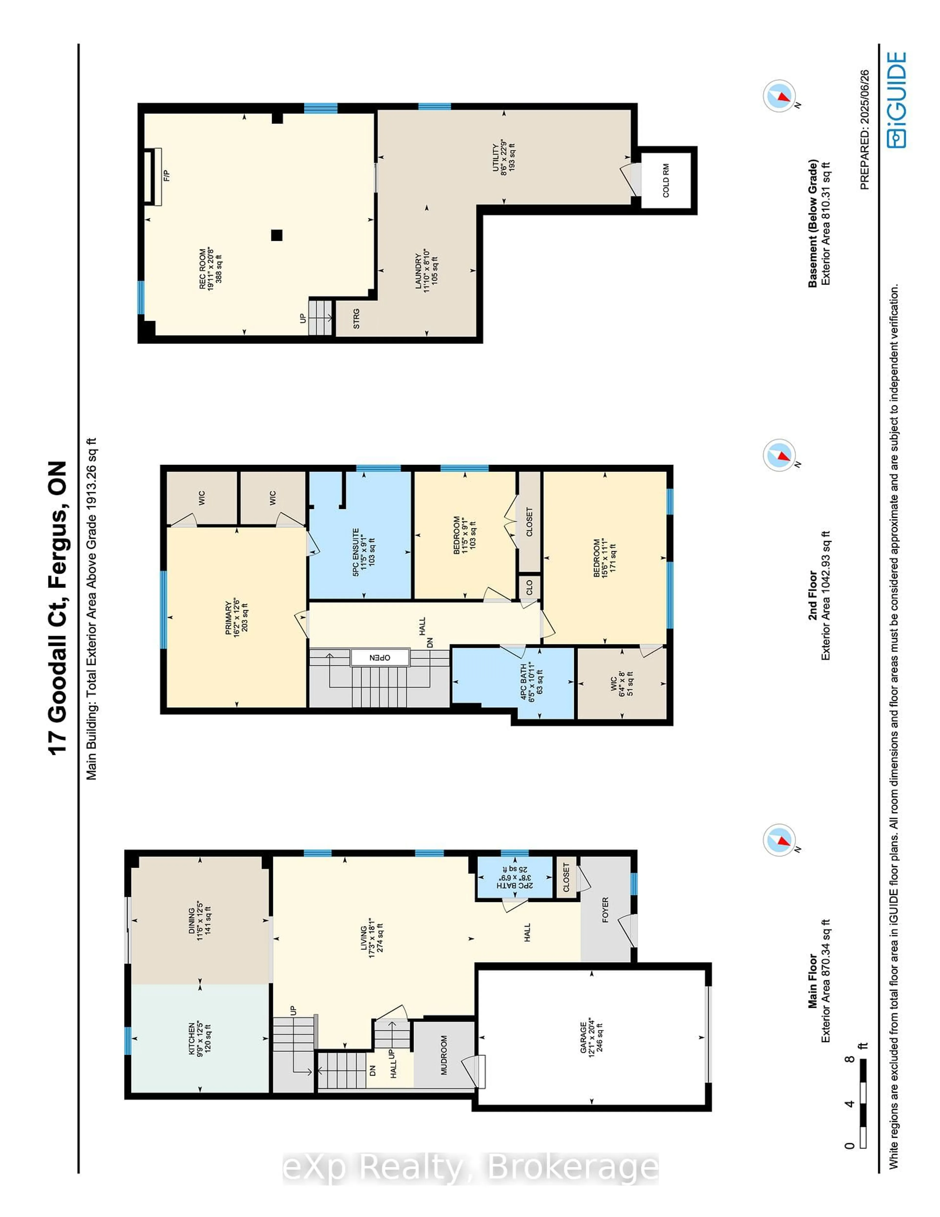 Floor plan for 17 Goodall Crt, Centre Wellington Ontario N1M 0C8