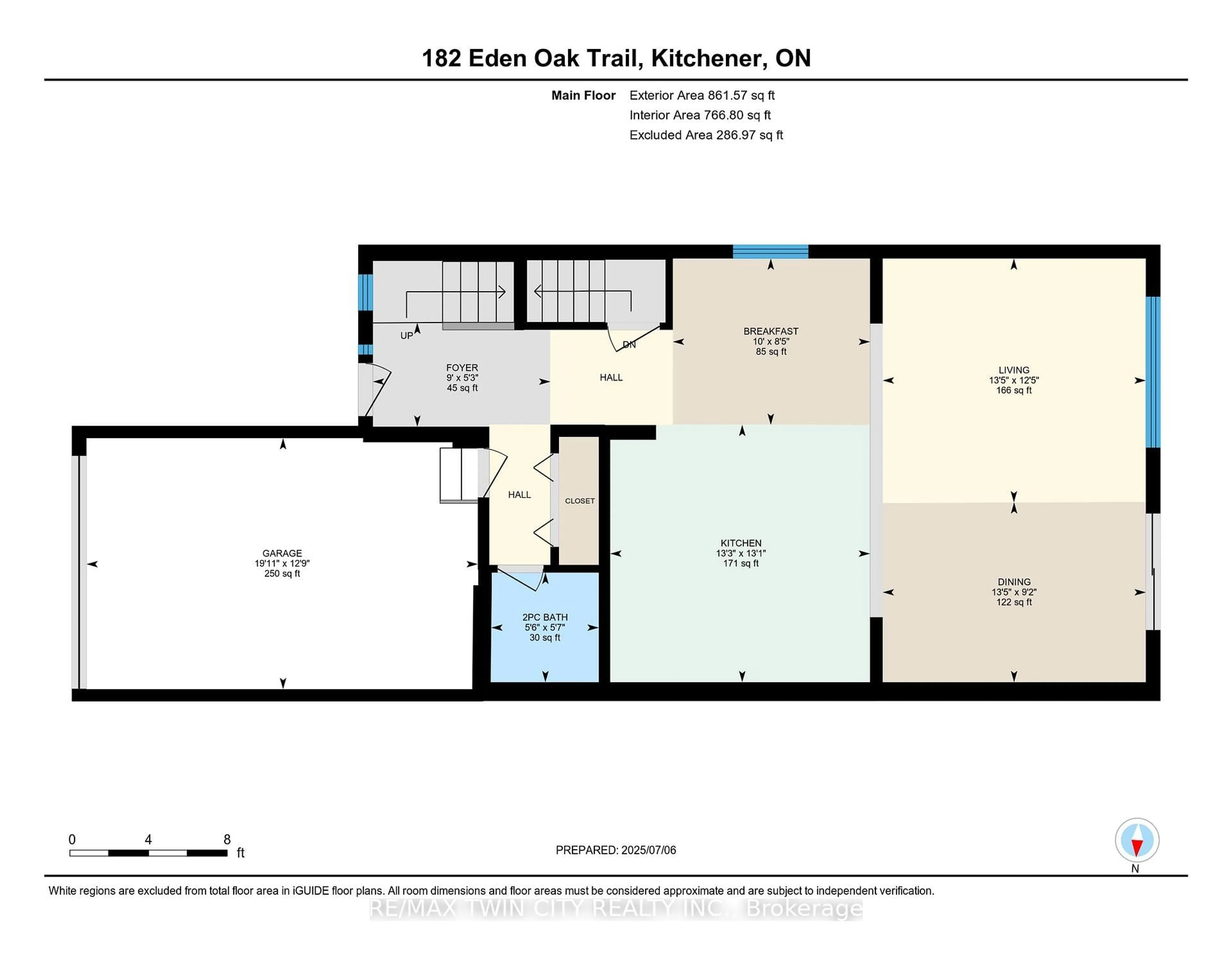 Floor plan for 182 Eden Oak Tr, Kitchener Ontario N2A 0H6