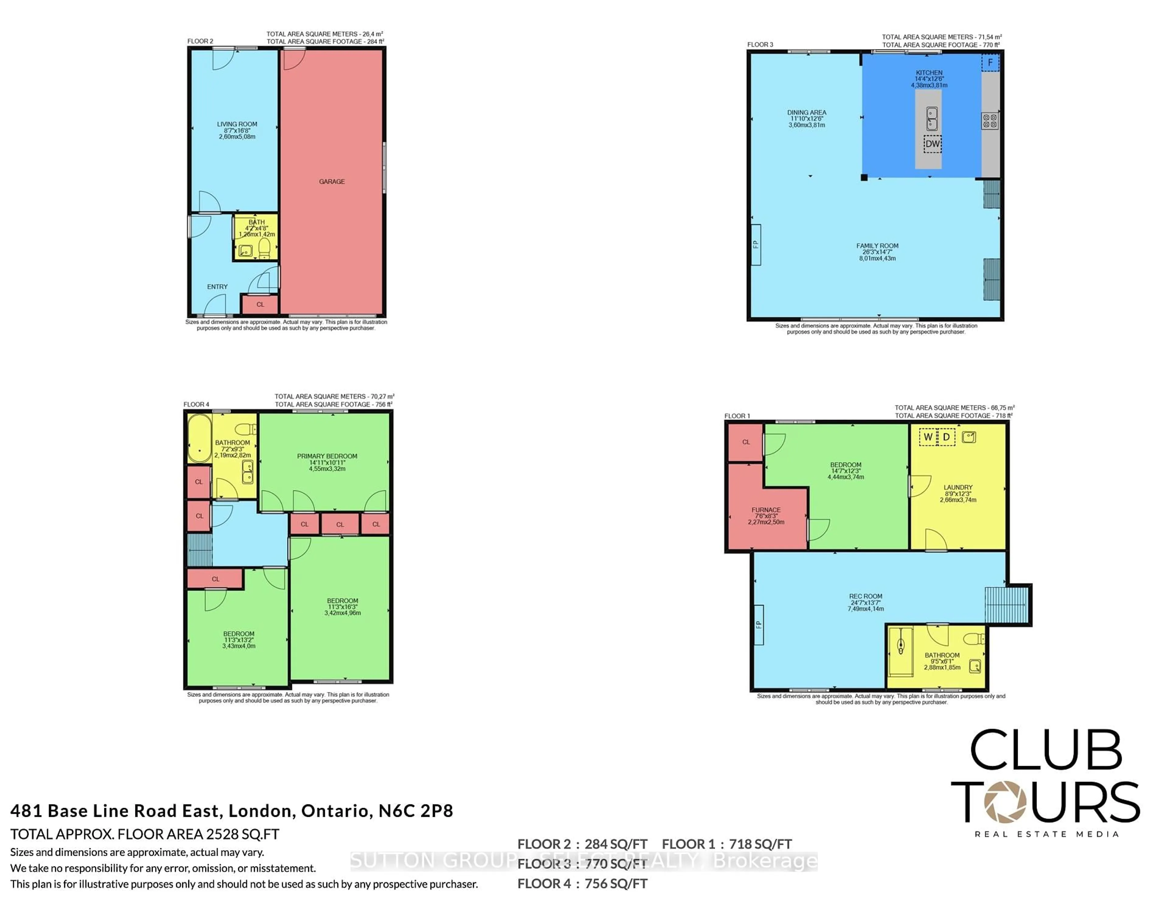 Floor plan for 481 BASELINE Rd, London South Ontario N6C 2P8