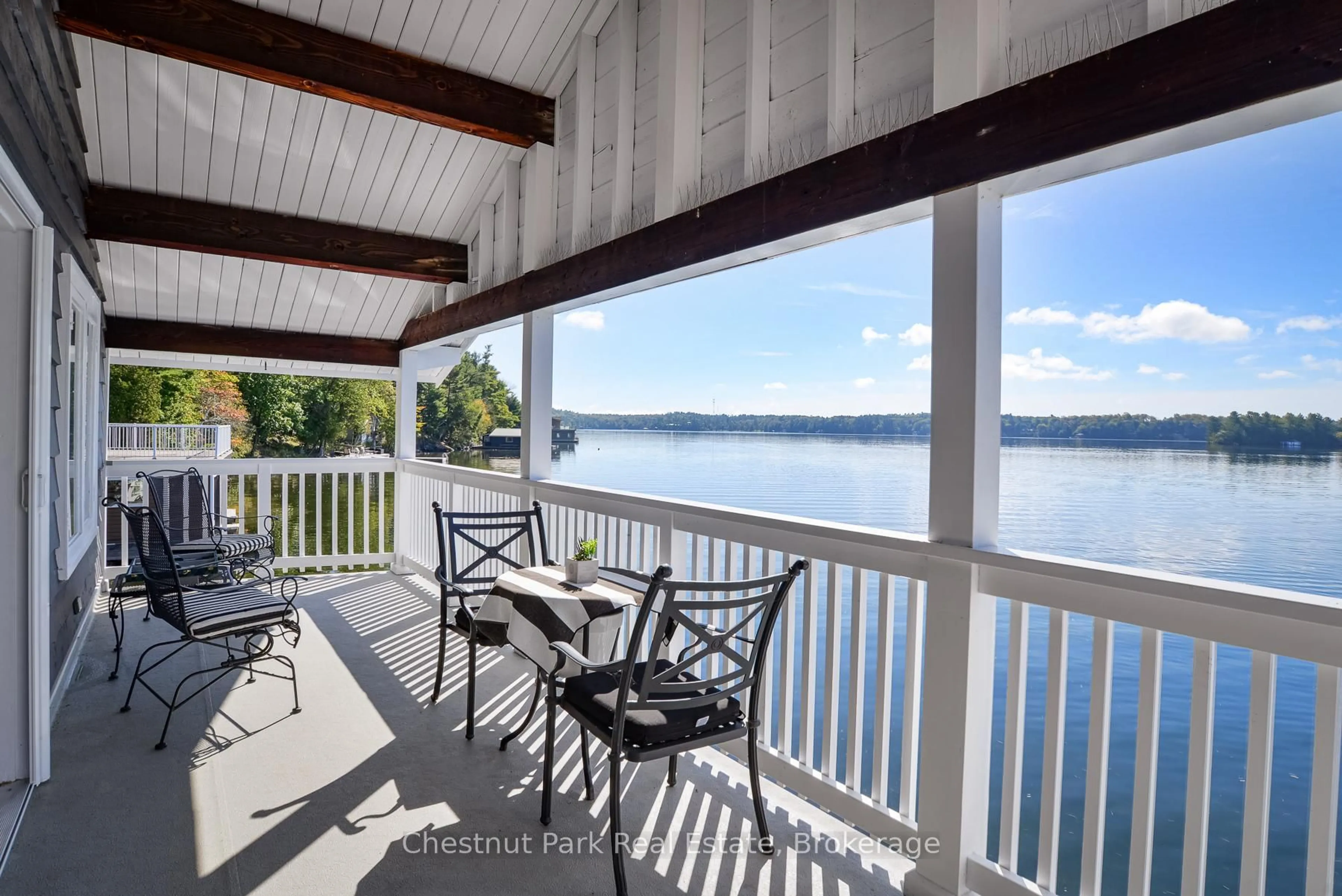 Patio, water/lake/river/ocean view for 1375 Peninsula Rd, Muskoka Lakes Ontario P0B 1J0