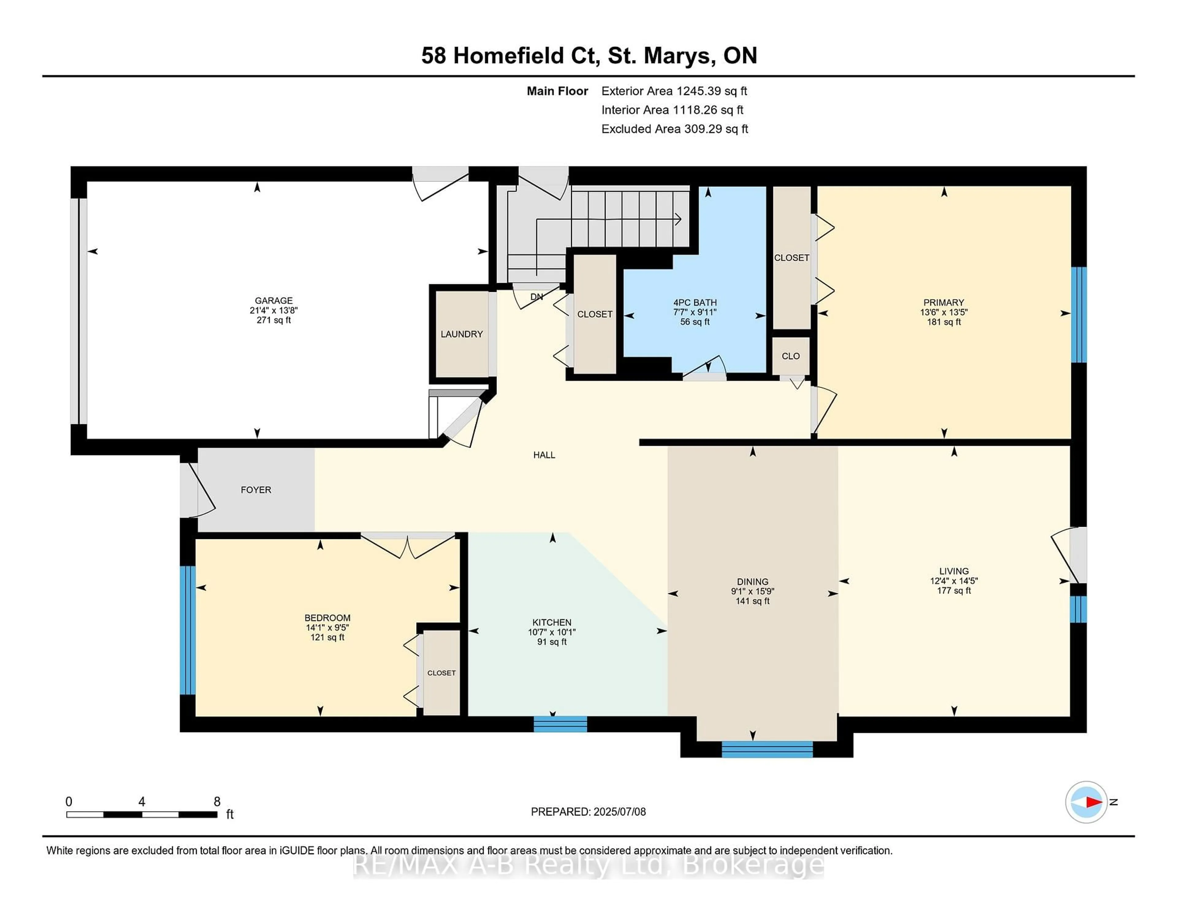 Floor plan for 58 HOMEFIELD Crt, St. Marys Ontario N4X 0A4