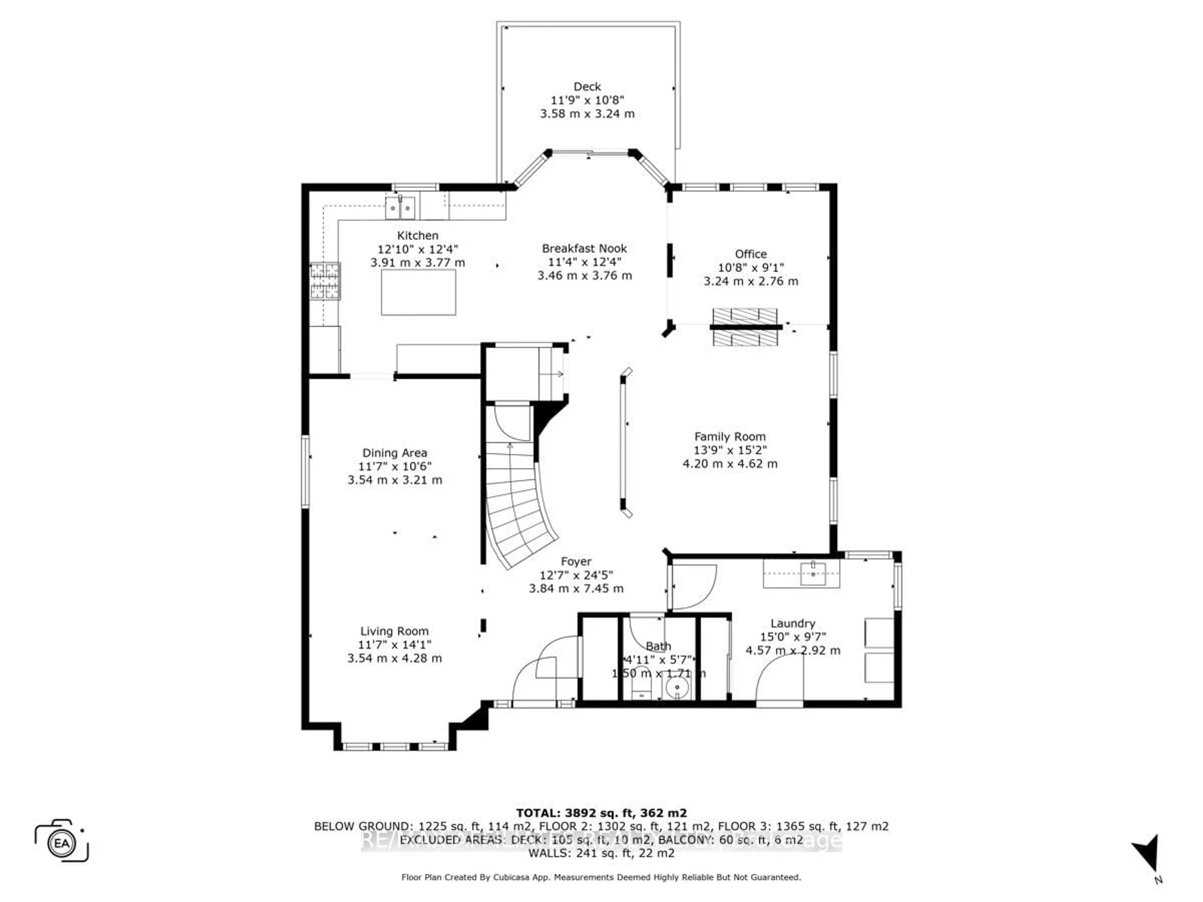 Floor plan for 57 Insmill Cres, Ottawa Ontario K2T 1G4