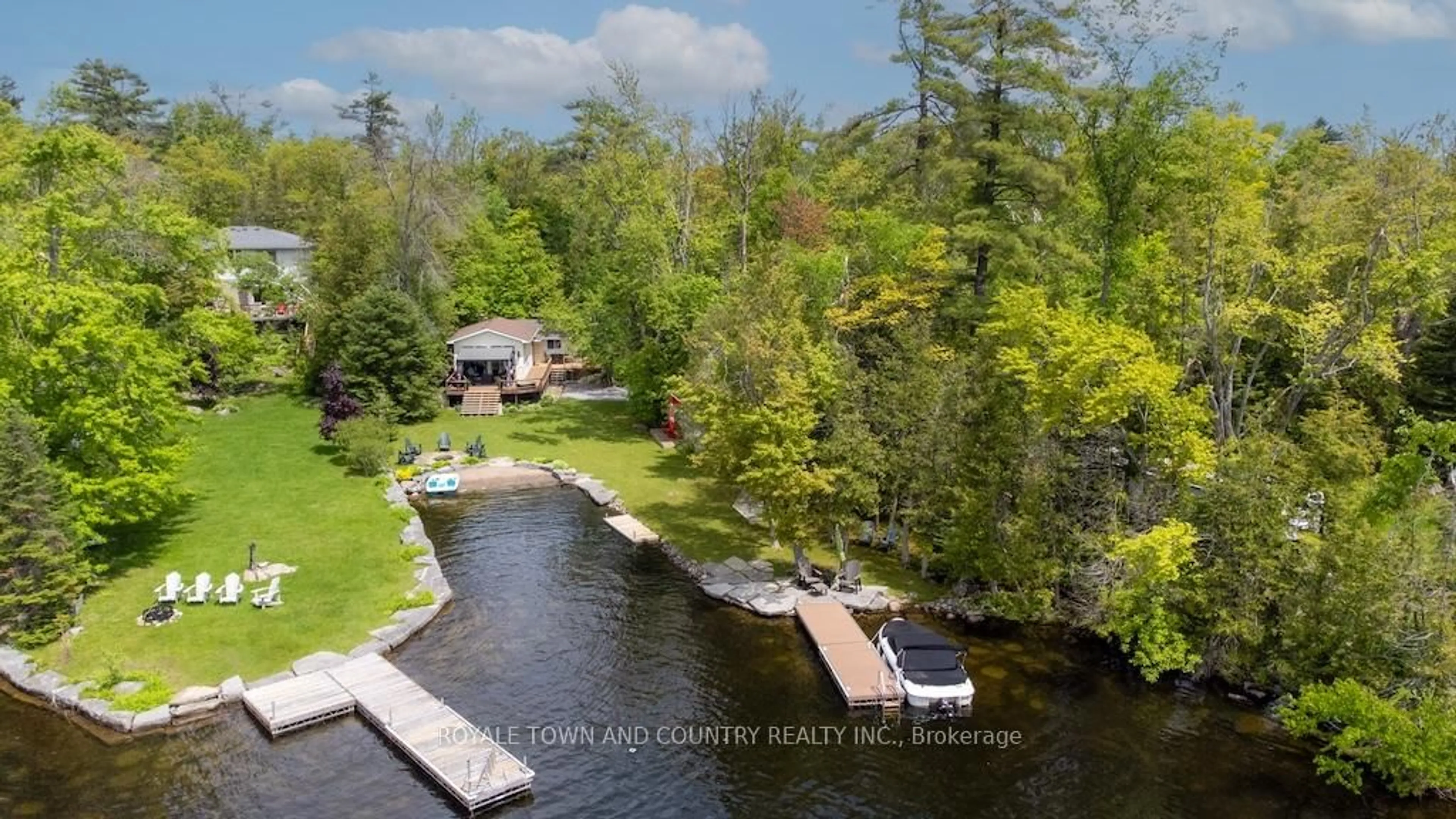 A pic from outside/outdoor area/front of a property/back of a property/a pic from drone, water/lake/river/ocean view for 6 Fire Route 14B, Trent Lakes Ontario K0L 1J0