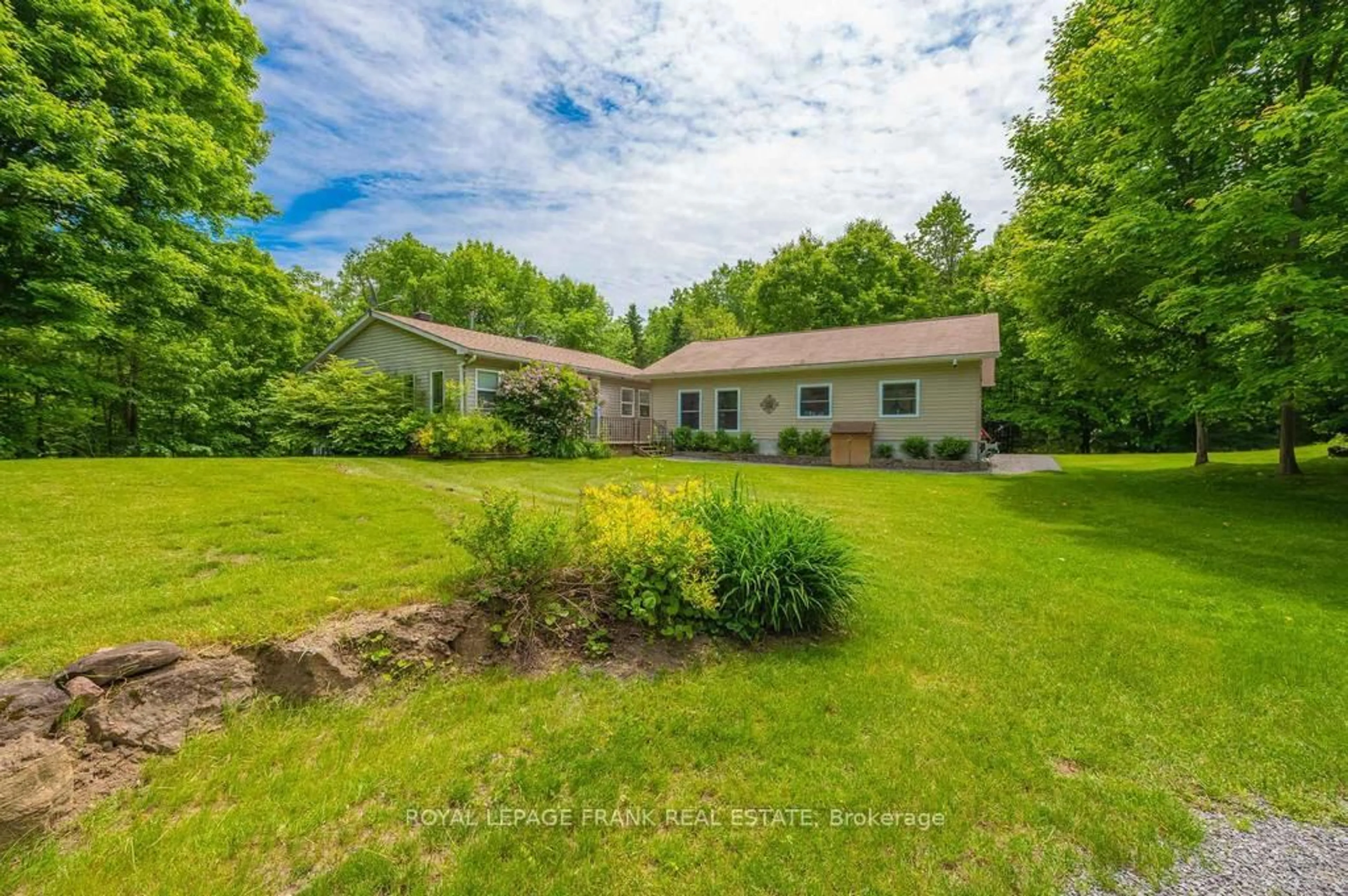 A pic from outside/outdoor area/front of a property/back of a property/a pic from drone, water/lake/river/ocean view for 3585 County Road 620, North Kawartha Ontario K0L 1A0