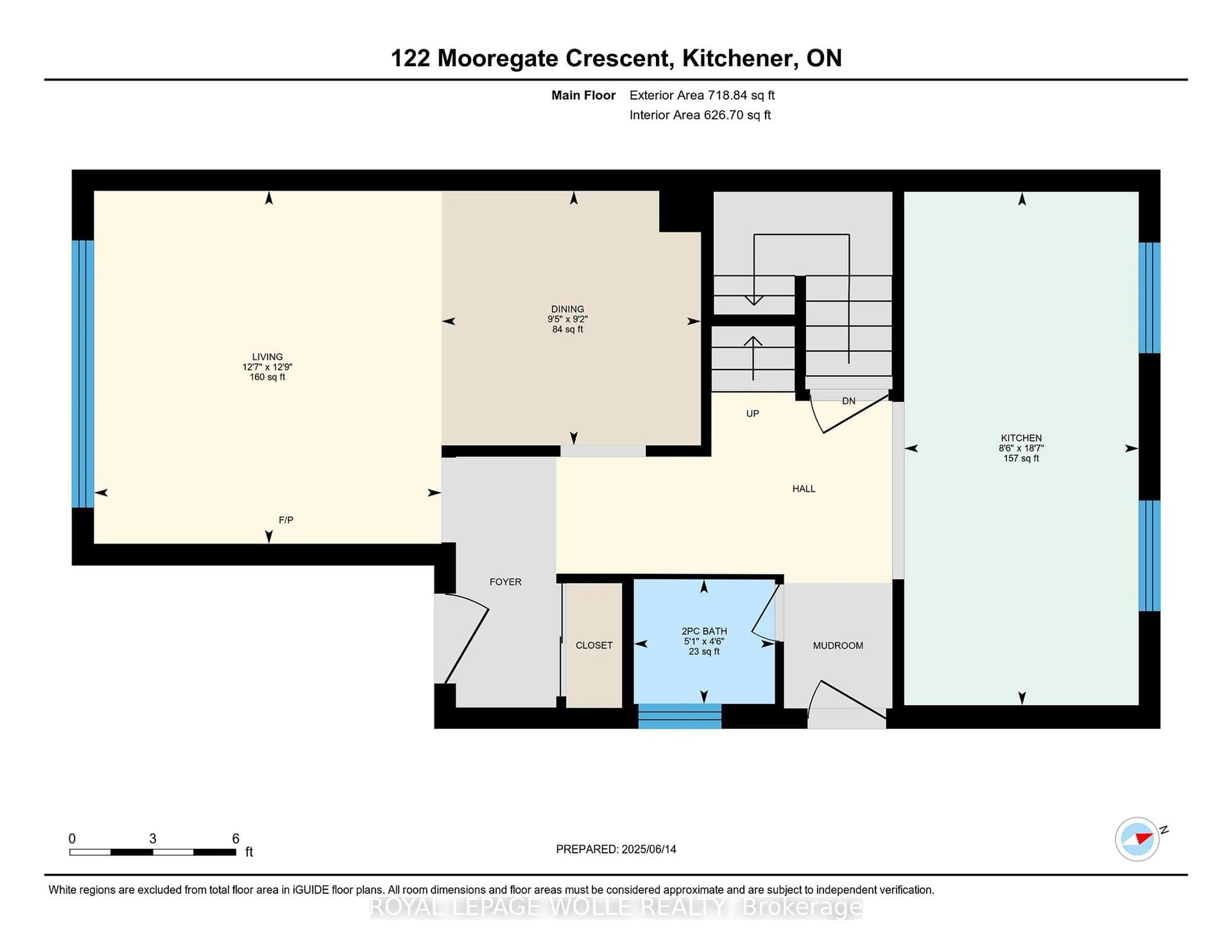 Floor plan for 122 Mooregate Cres, Kitchener Ontario N2M 2G1