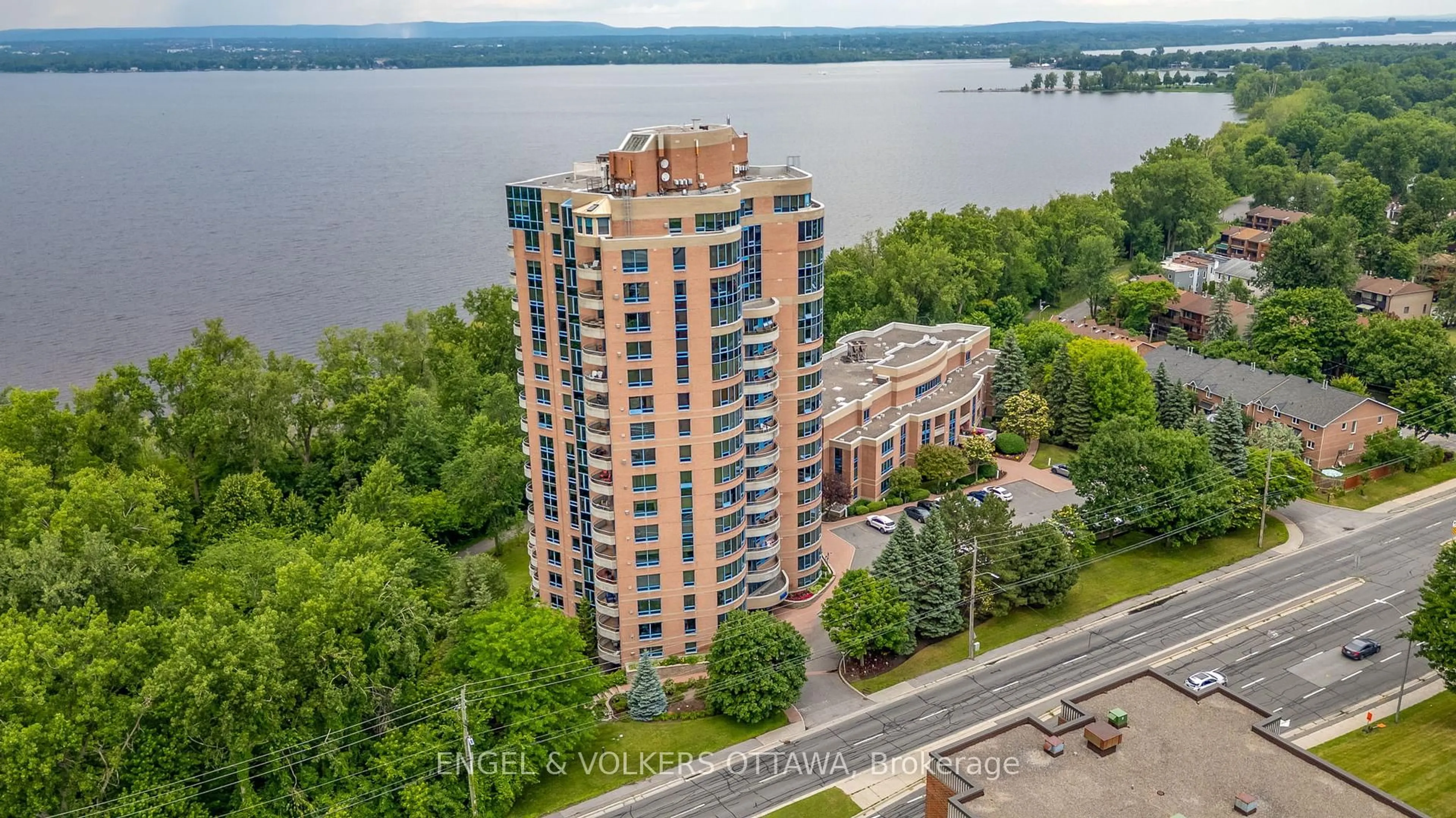 A pic from outside/outdoor area/front of a property/back of a property/a pic from drone, water/lake/river/ocean view for 3105 Carling Ave #1604, Ottawa Ontario K2H 5A6