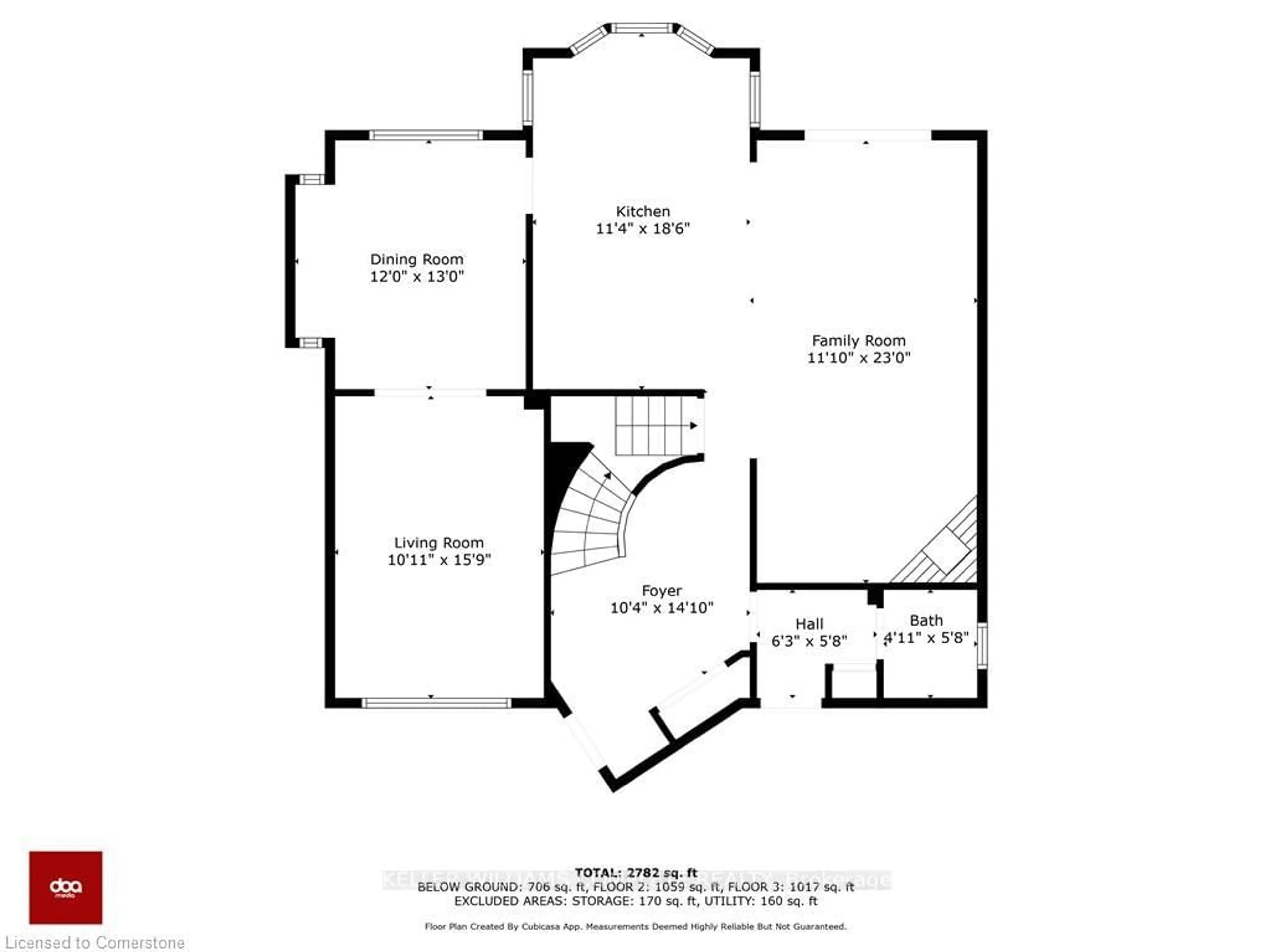 Floor plan for 106 Maple Dr, Hamilton Ontario L8G 4S4