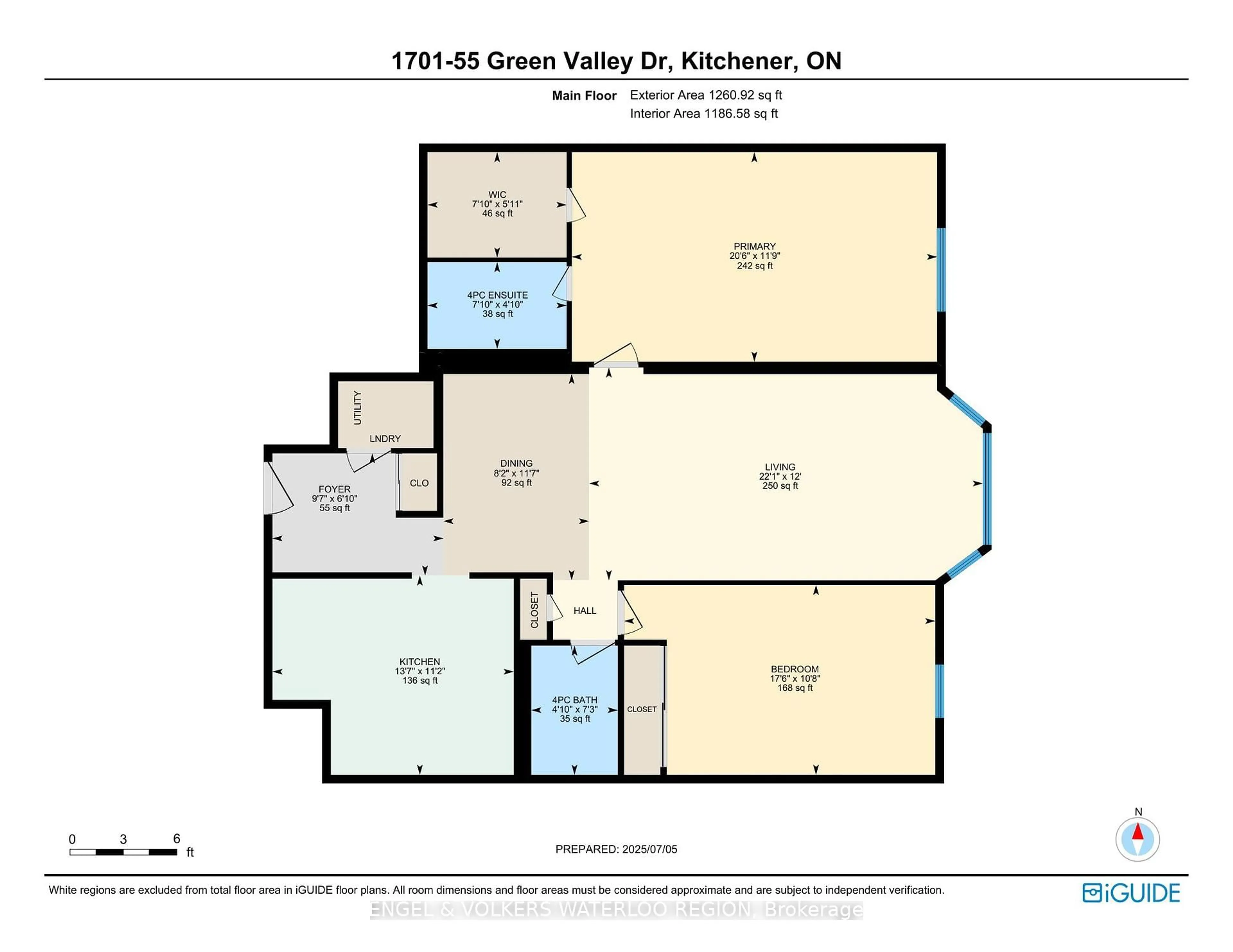 Floor plan for 55 Green Valley Dr #1701, Kitchener Ontario N2P 1Z6
