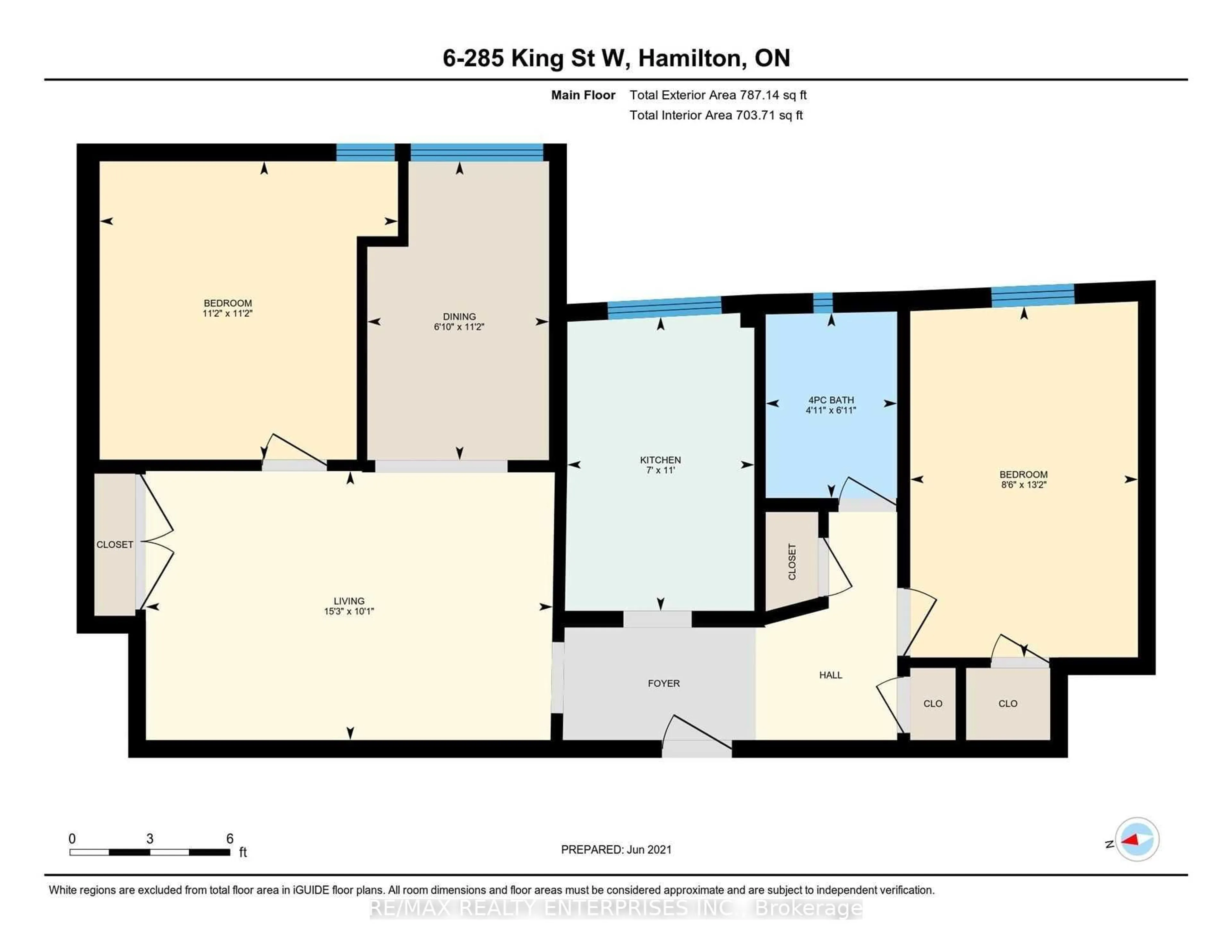 Floor plan for 285 King St #6, Hamilton Ontario L8P 1B2