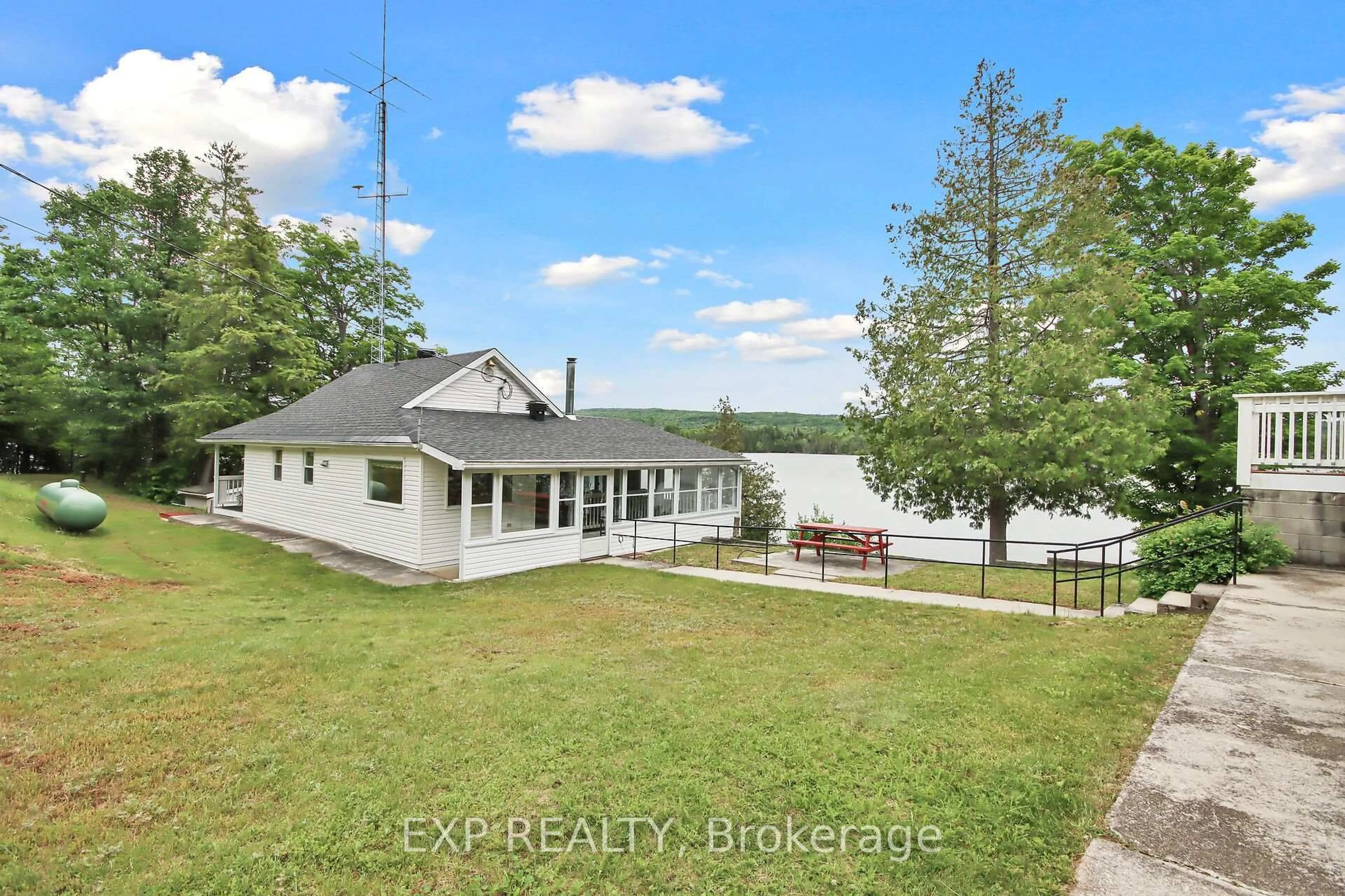 A pic from outside/outdoor area/front of a property/back of a property/a pic from drone, water/lake/river/ocean view for 1876 FLOWER STATION Rd, Lanark Ontario K0G 1K0