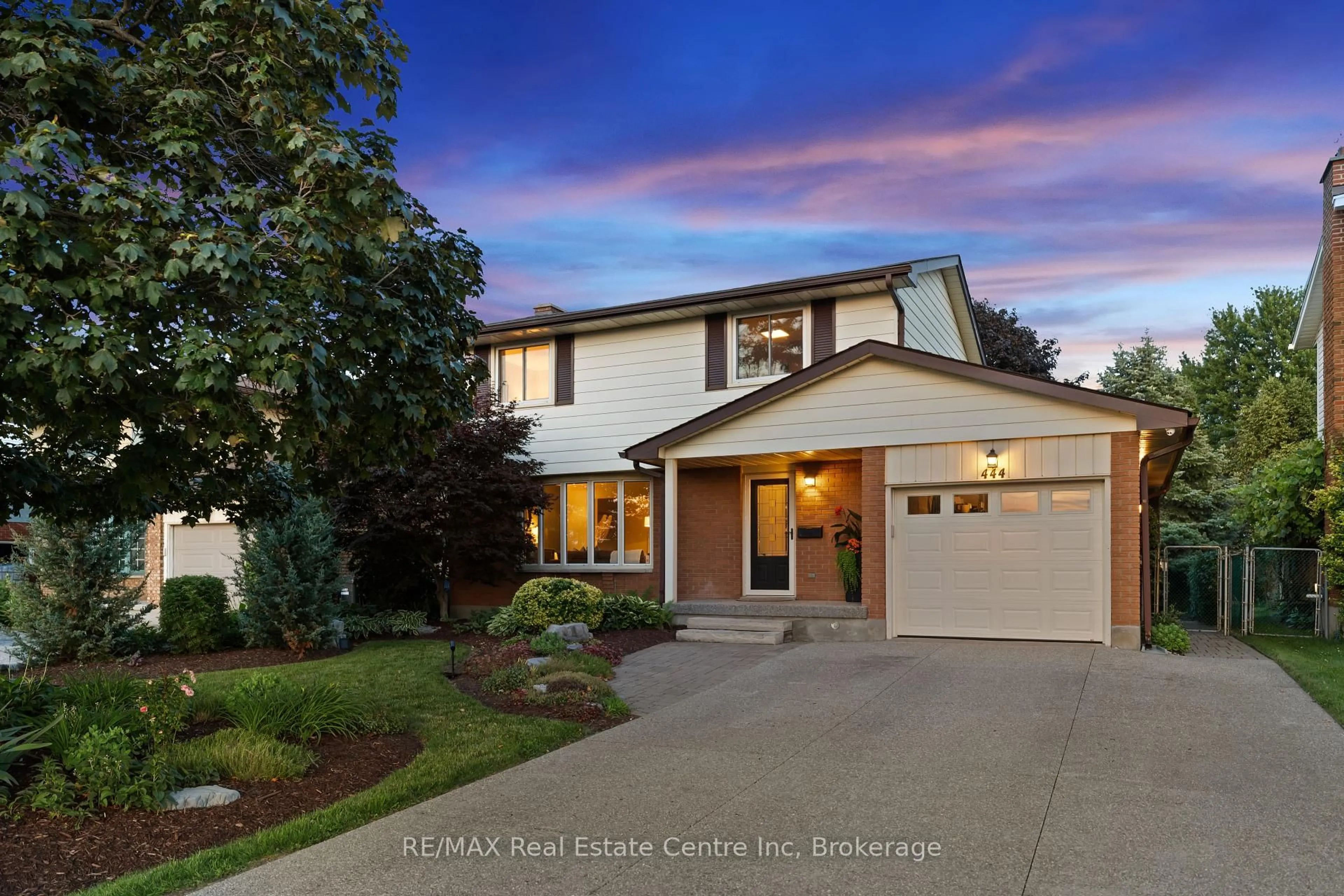 Home with vinyl exterior material, street for 444 College Ave, Guelph Ontario N1G 1T4