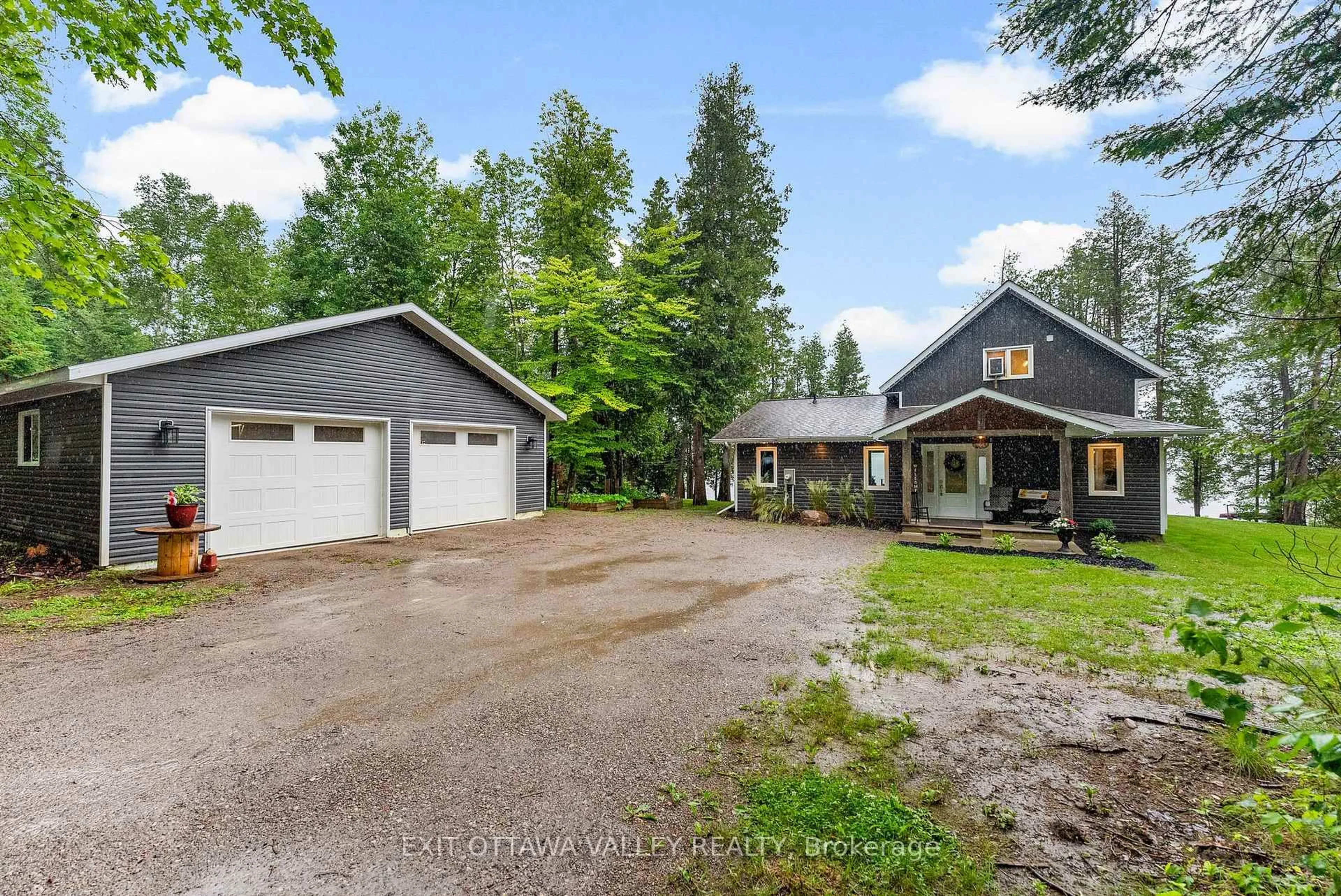 A pic from outside/outdoor area/front of a property/back of a property/a pic from drone, unknown for 106 Whites Beach Tr, Westmeath Ontario K0J 2L0