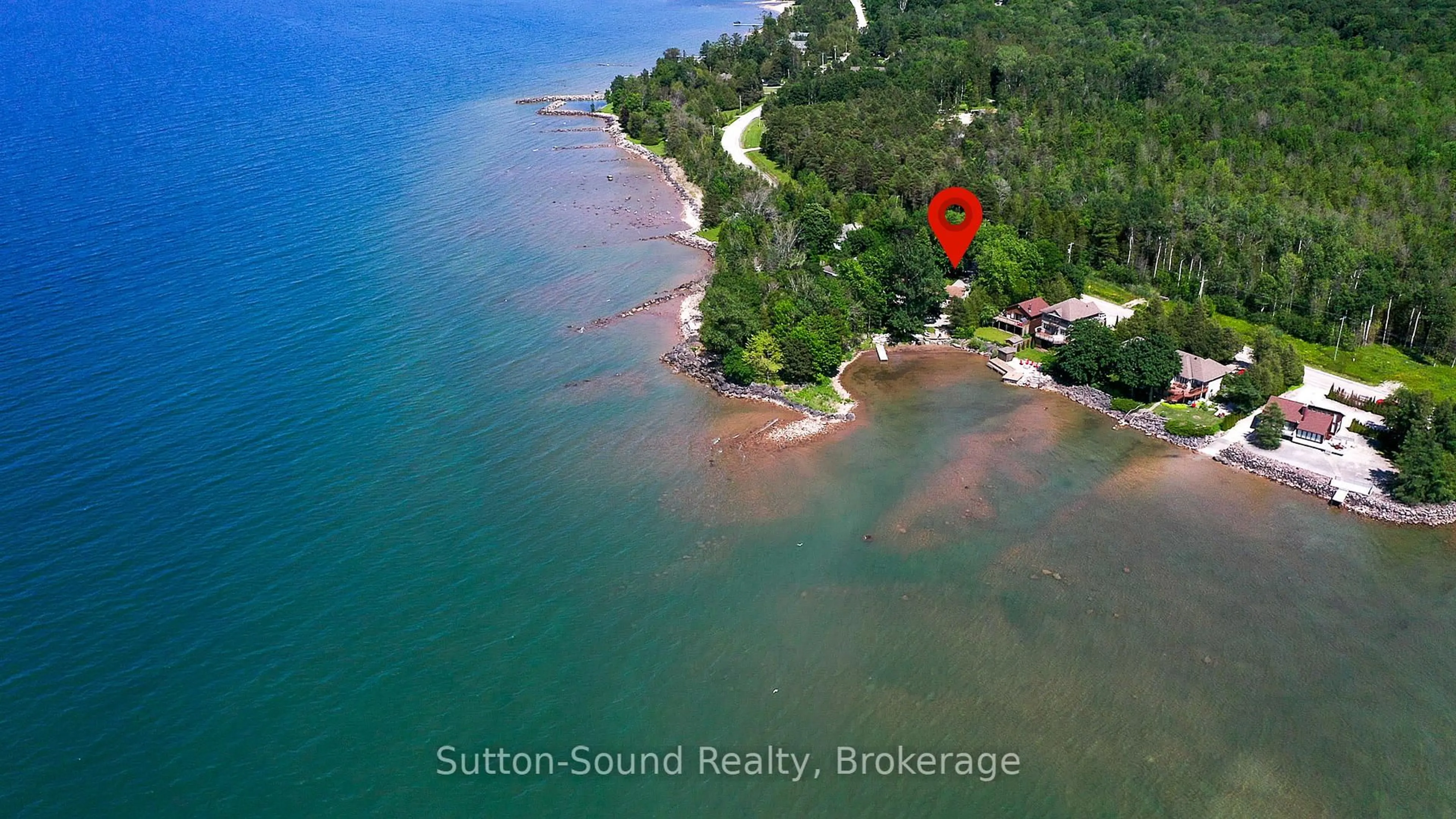 A pic from outside/outdoor area/front of a property/back of a property/a pic from drone, water/lake/river/ocean view for 359288 Grey Rd 15 Rd, Meaford Ontario N4K 5N3