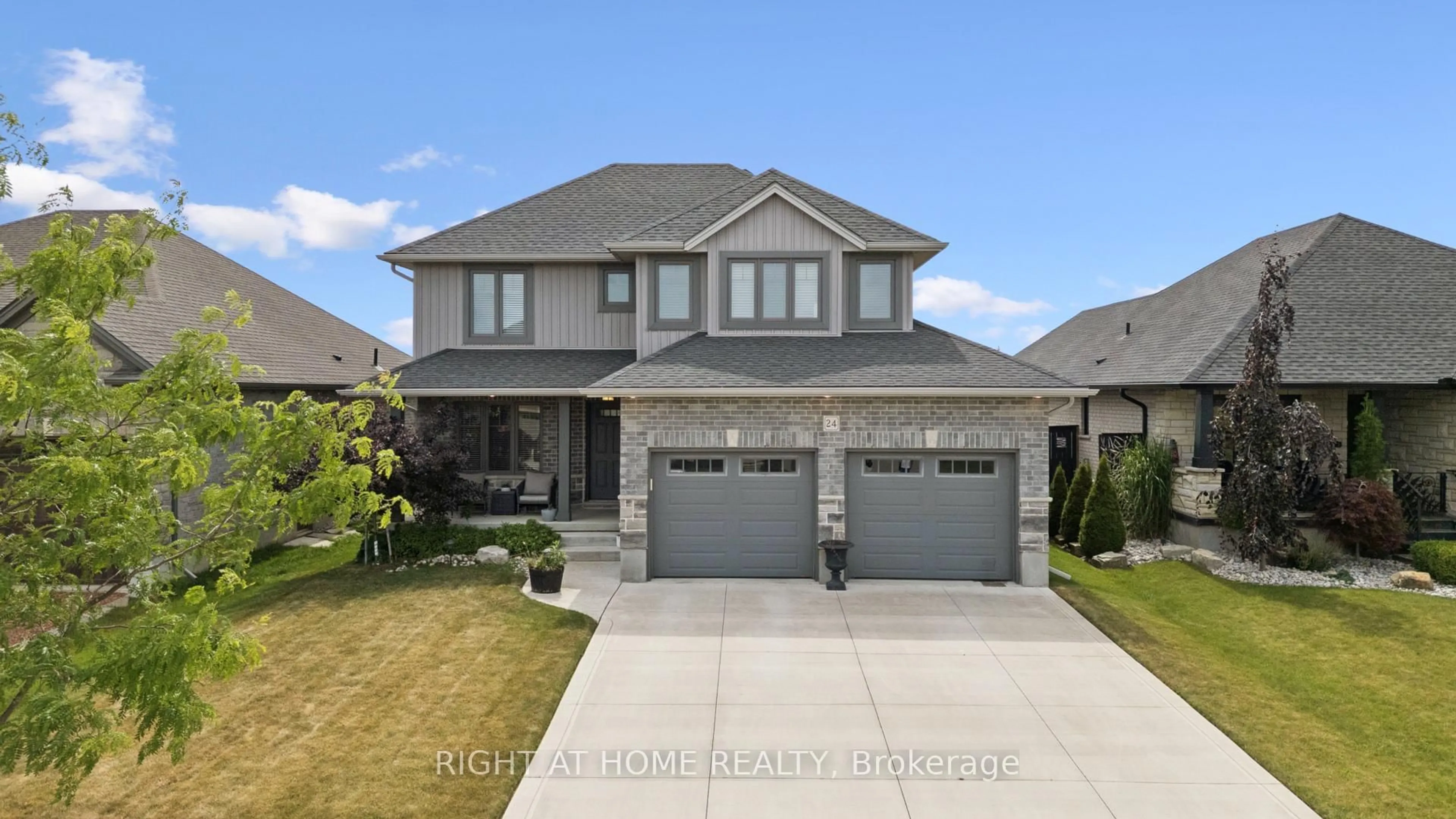 Home with brick exterior material, street for 24 Oakmont St, St. Thomas Ontario N5R 0G3