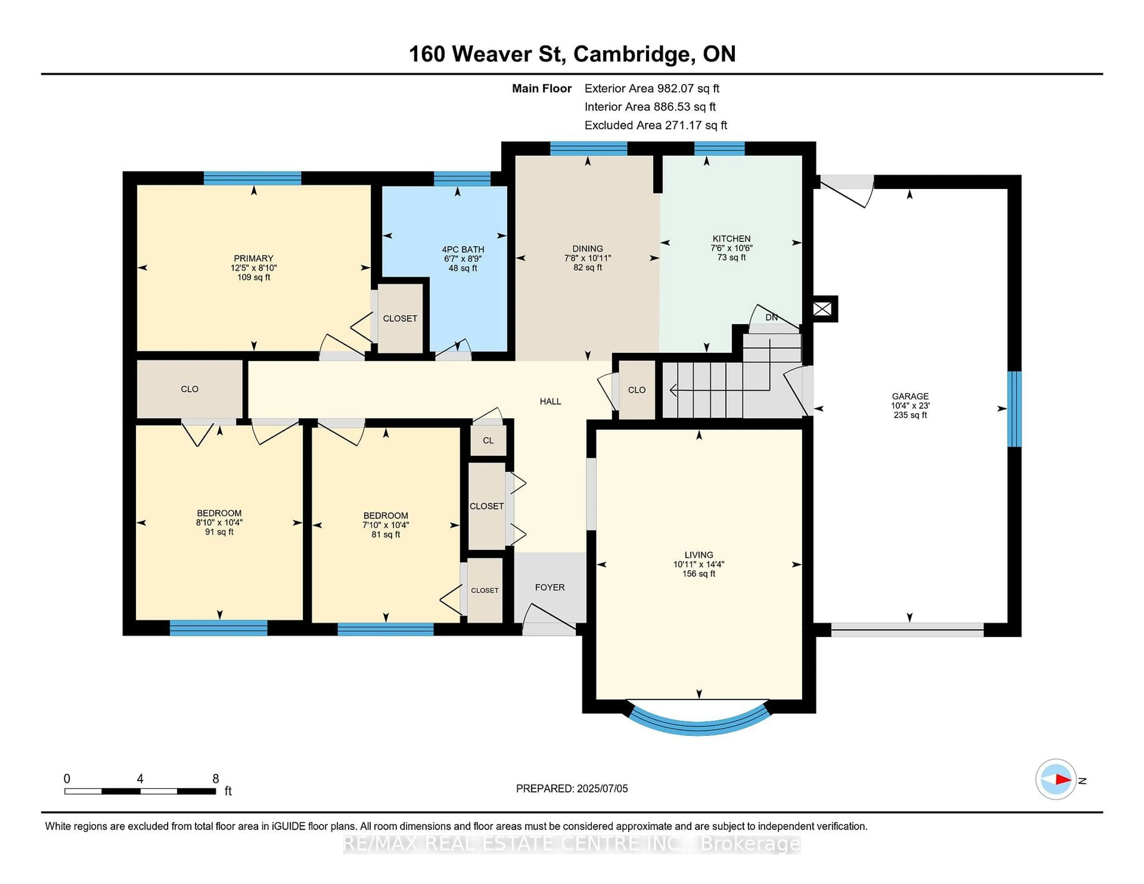 Floor plan for 160 Weaver St, Cambridge Ontario N3C 1W4