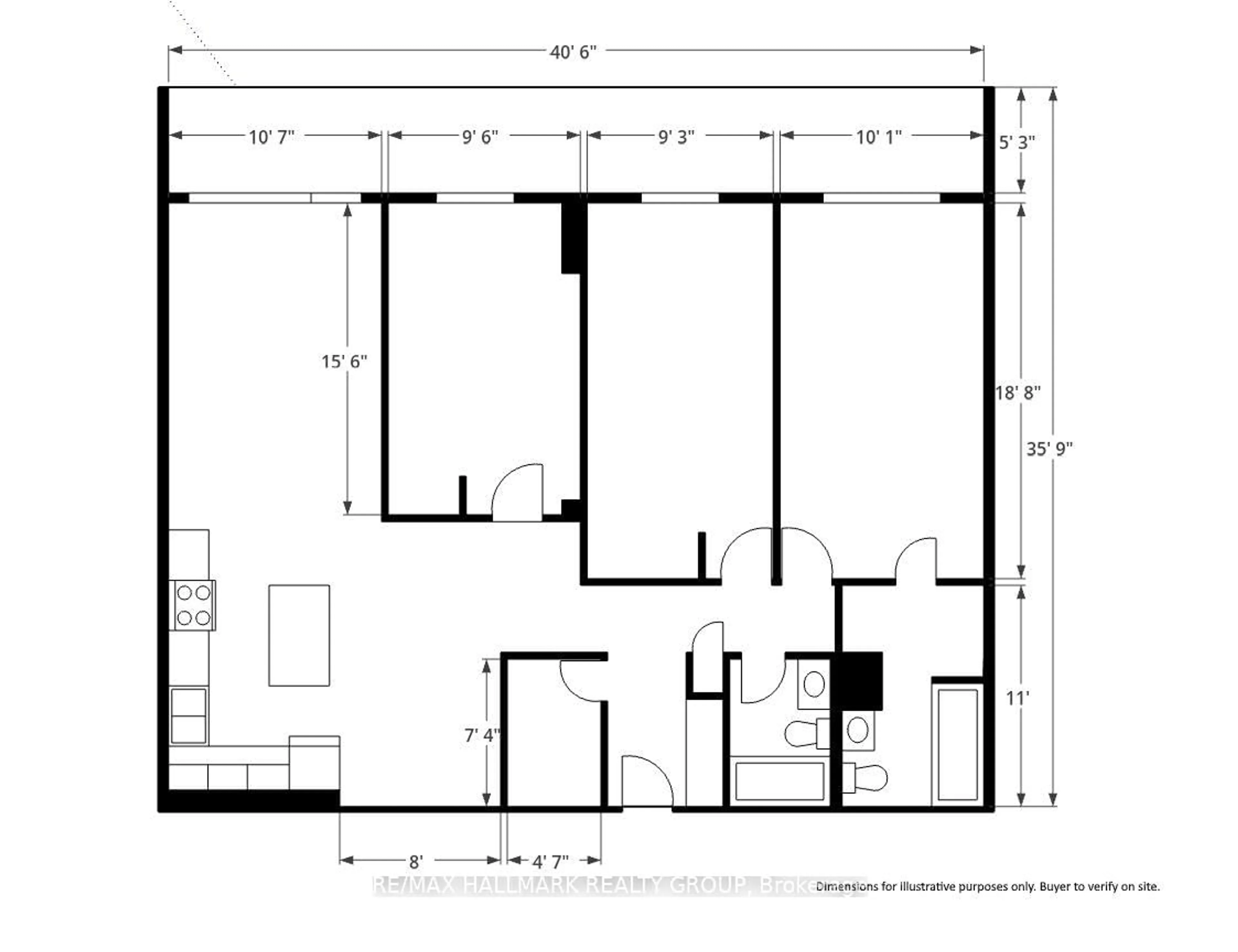 Floor plan for 900 Dynes Rd #1904, Ottawa Ontario K2C 3L6