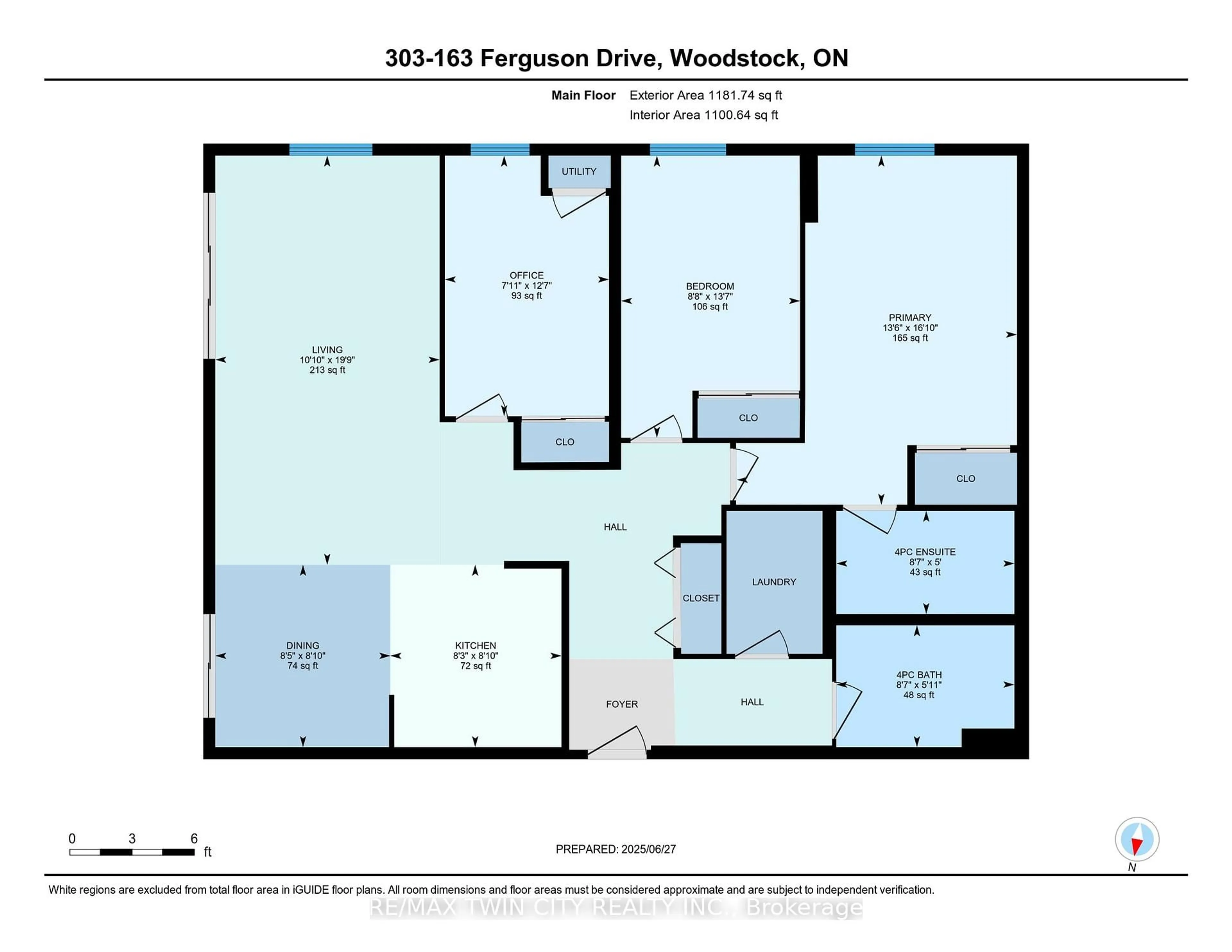 Floor plan for 163 Ferguson Dr #303, Woodstock Ontario N4V 1B1