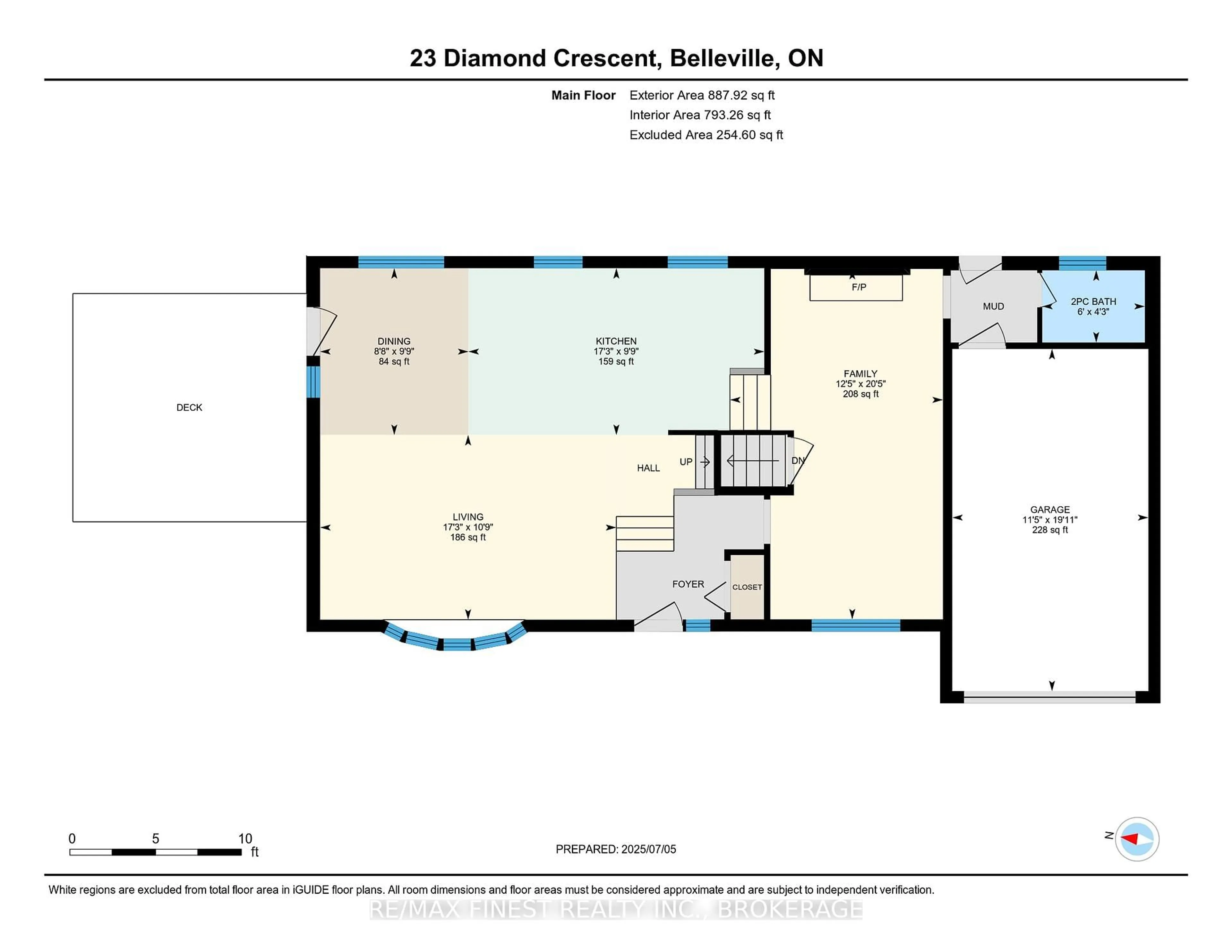 Floor plan for 23 Diamond Cres, Belleville Ontario K8N 5G5