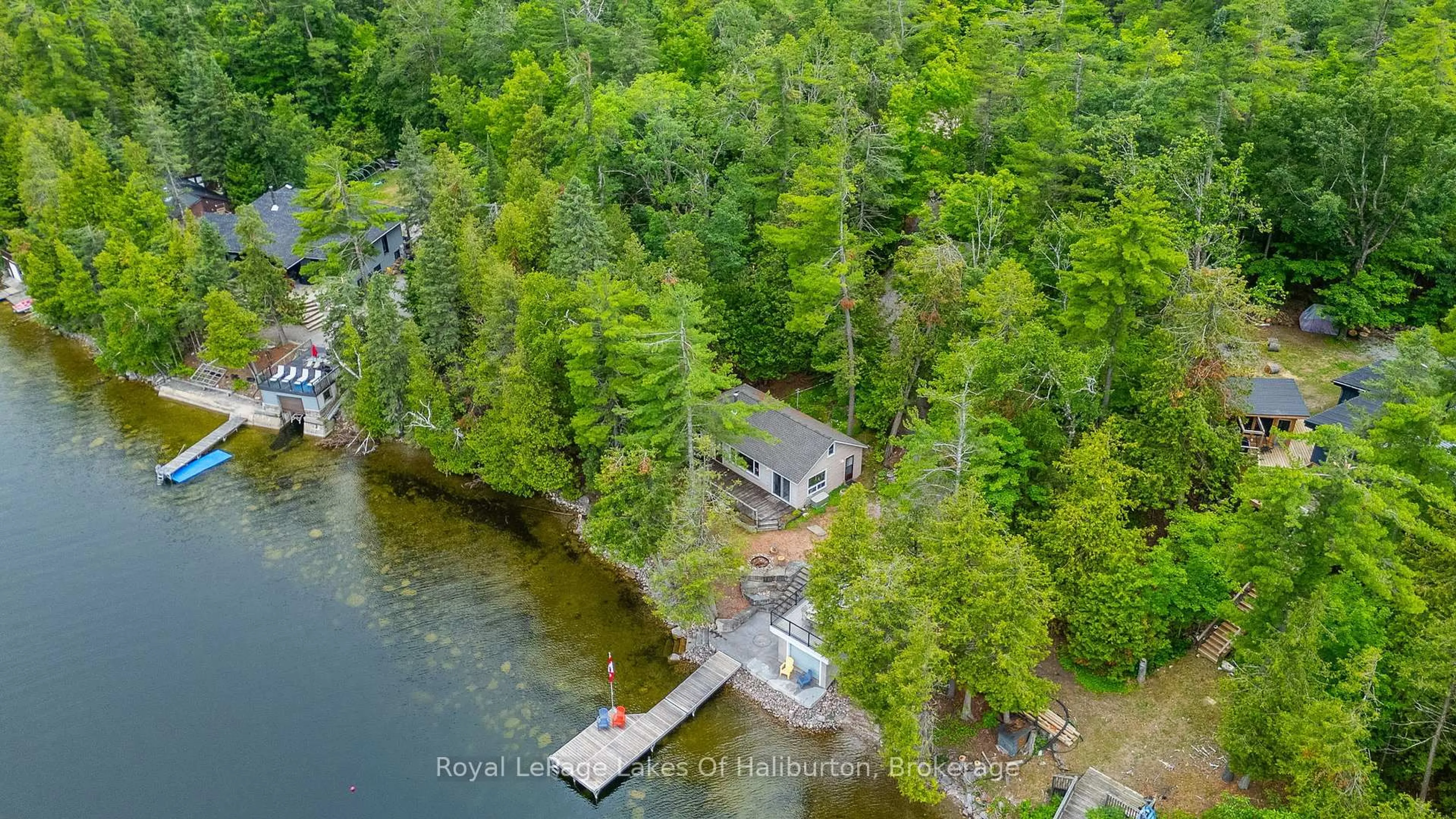 A pic from outside/outdoor area/front of a property/back of a property/a pic from drone, water/lake/river/ocean view for 10 Griffin Dr, Kawartha Lakes Ontario K0M 1K0