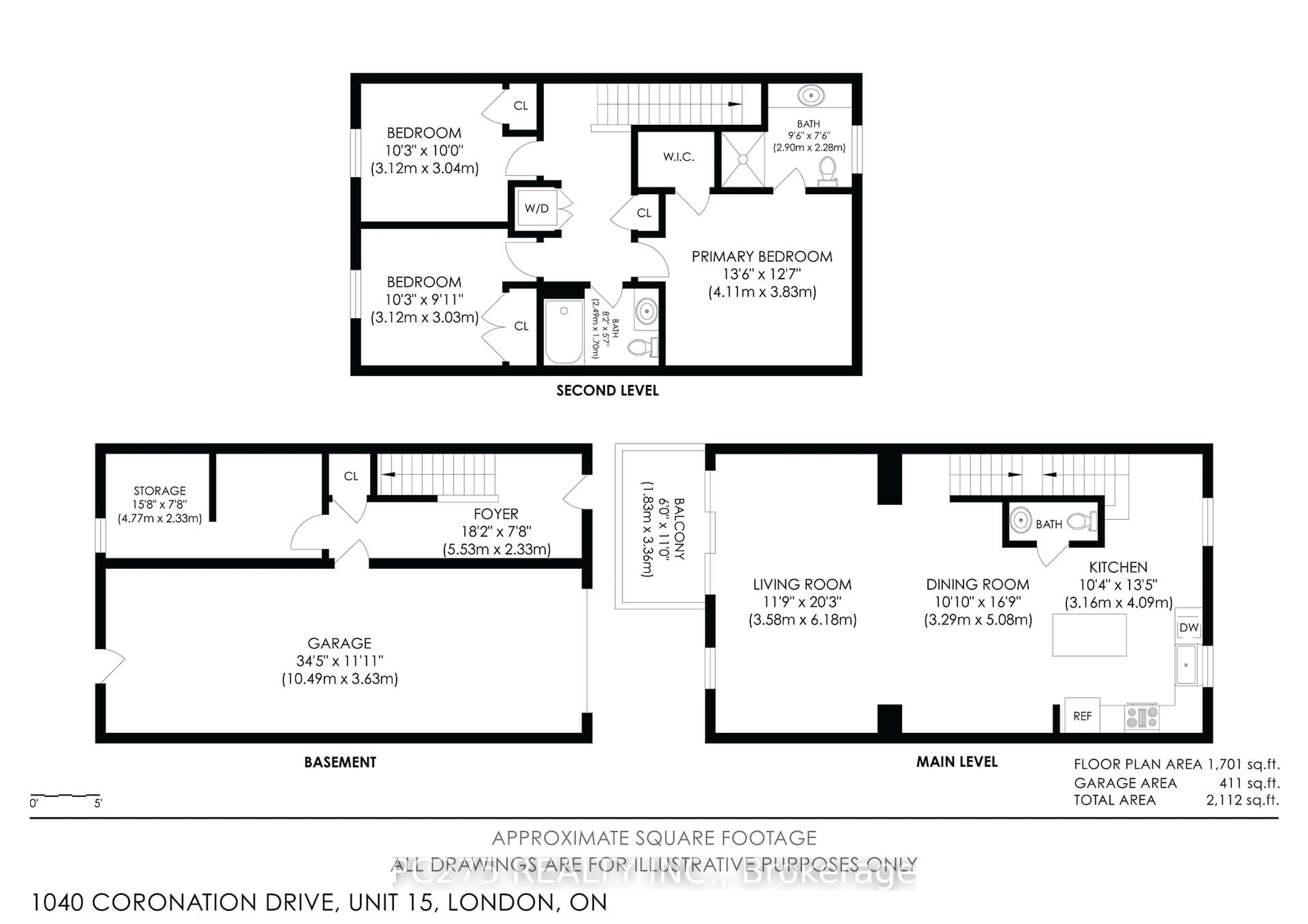 Floor plan for 1040 Coronation Dr #15, London North Ontario N6G 0R8