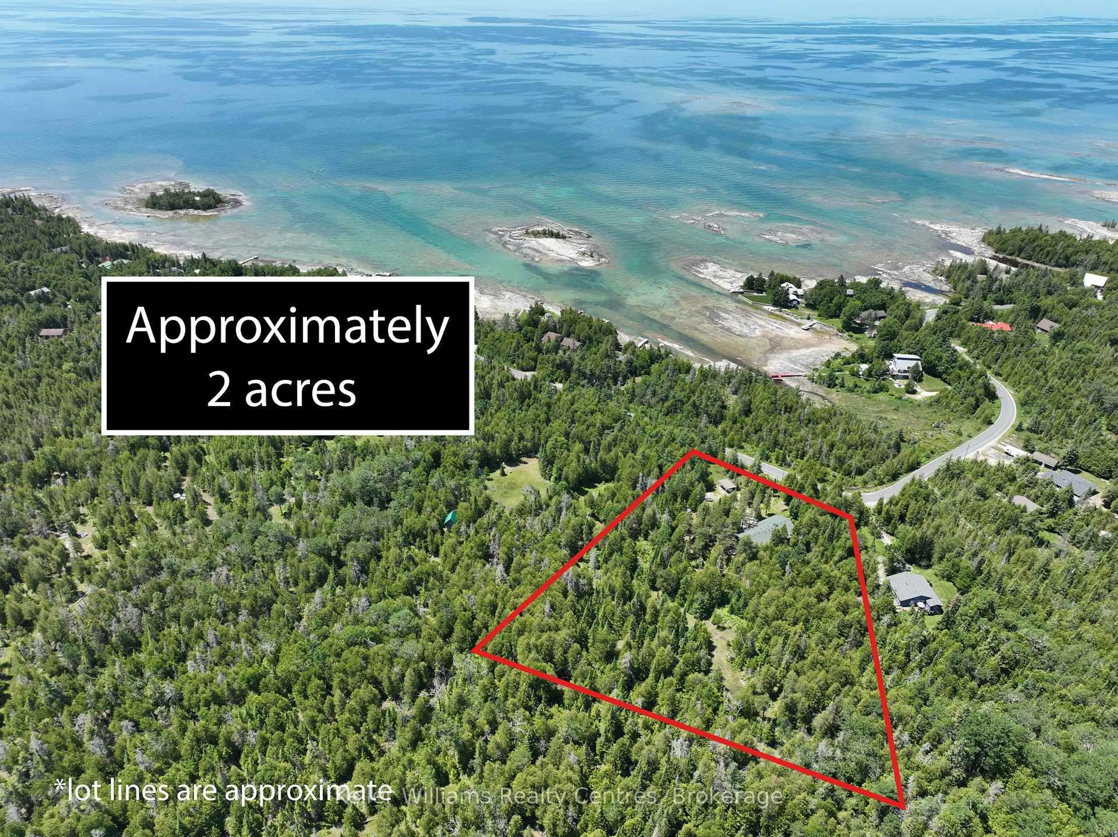 A pic from outside/outdoor area/front of a property/back of a property/a pic from drone, water/lake/river/ocean view for 292 Whiskey Harbour Rd, Northern Bruce Peninsula Ontario N0H 2T0