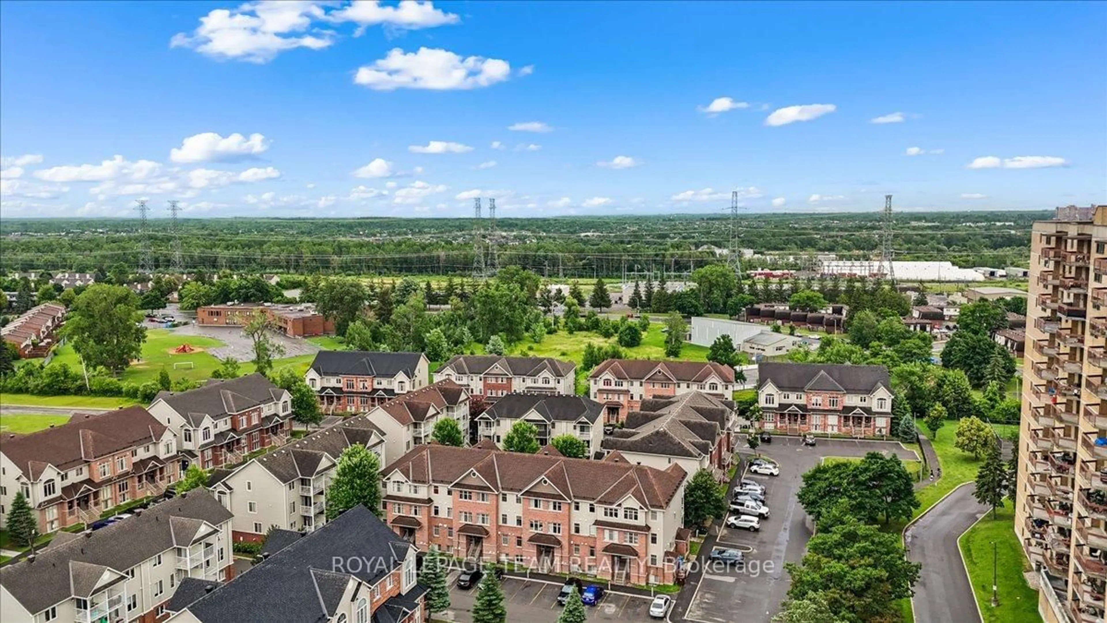 A pic from outside/outdoor area/front of a property/back of a property/a pic from drone, city buildings view from balcony for 512 Reardon Private, Ottawa Ontario K1V 2L1