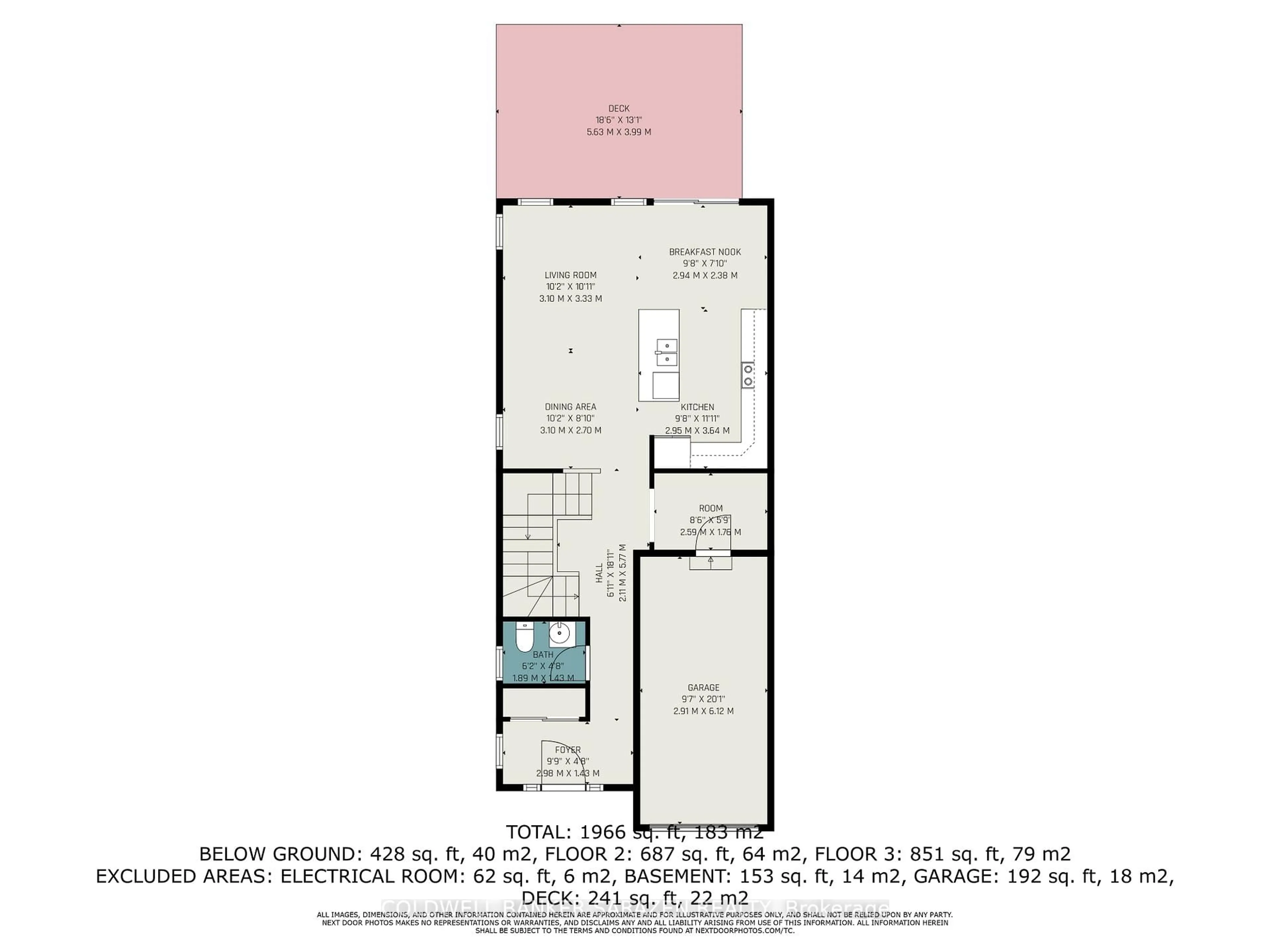 Floor plan for 2067 Caltra Cres, Ottawa Ontario K2J 6V5