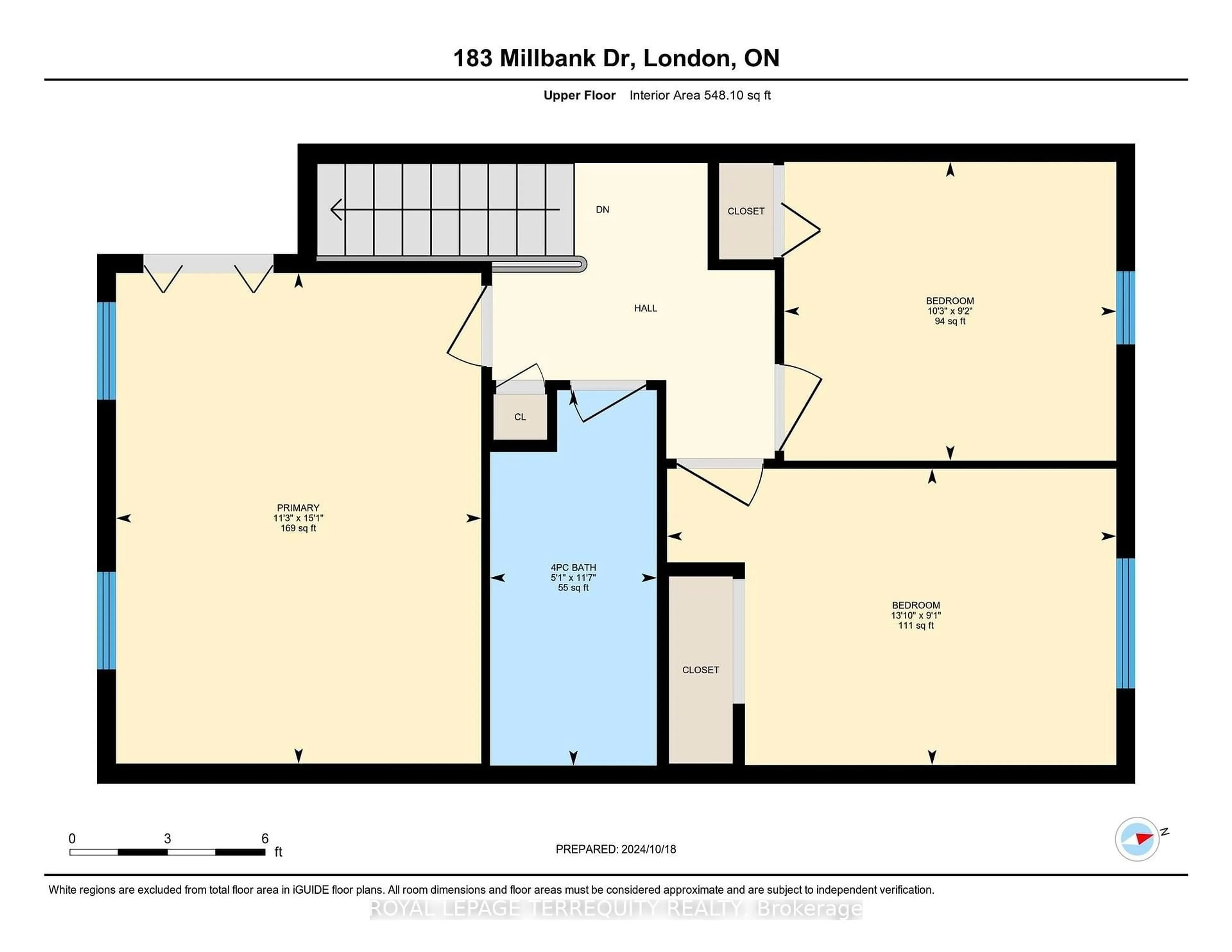 Floor plan for 183 Millbank Dr #3, London South Ontario N6C 4V9