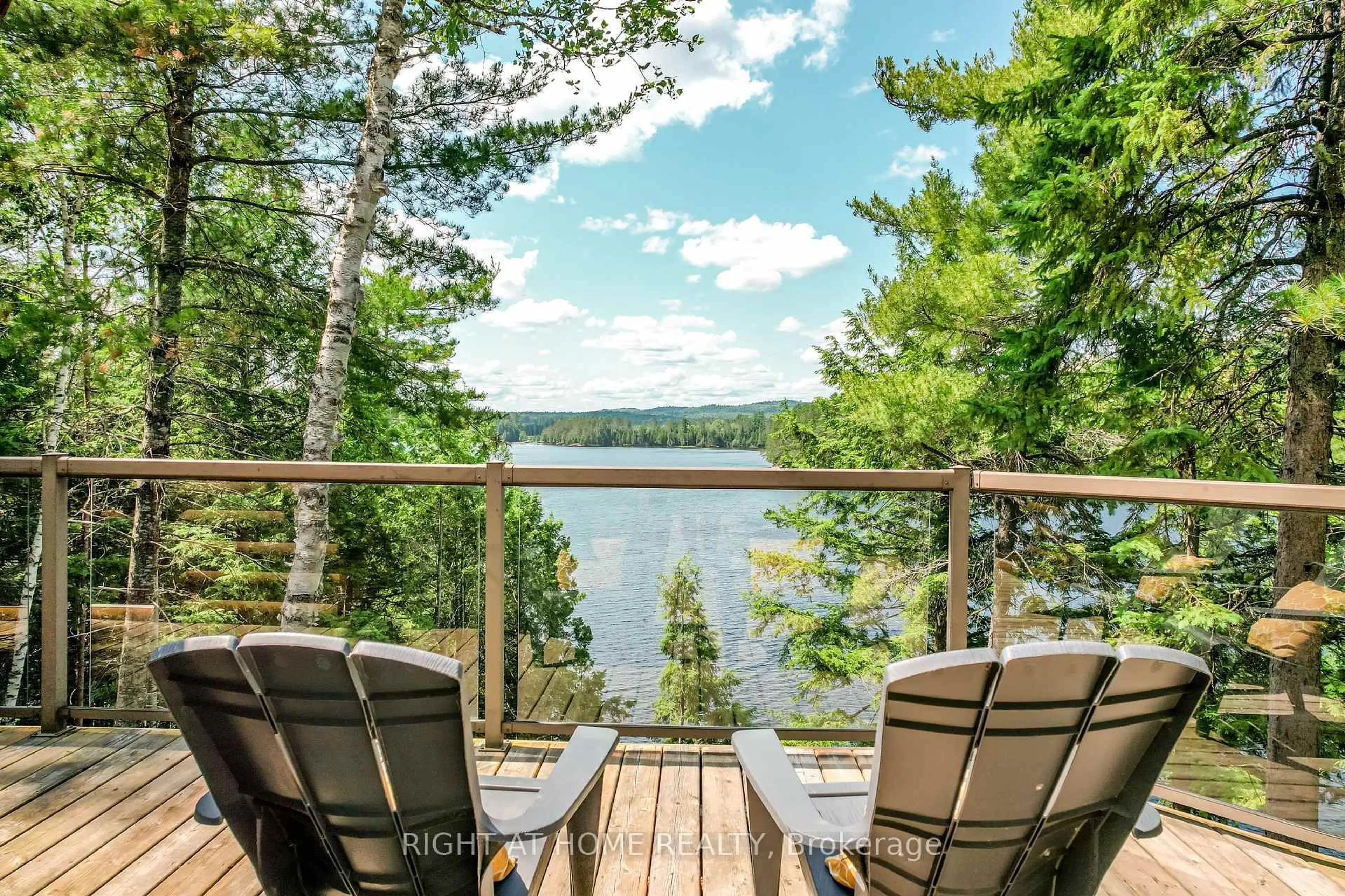 Patio, water/lake/river/ocean view for 592 Moccasin Lake Rd, Palmer Rapids Ontario K0J 2E0