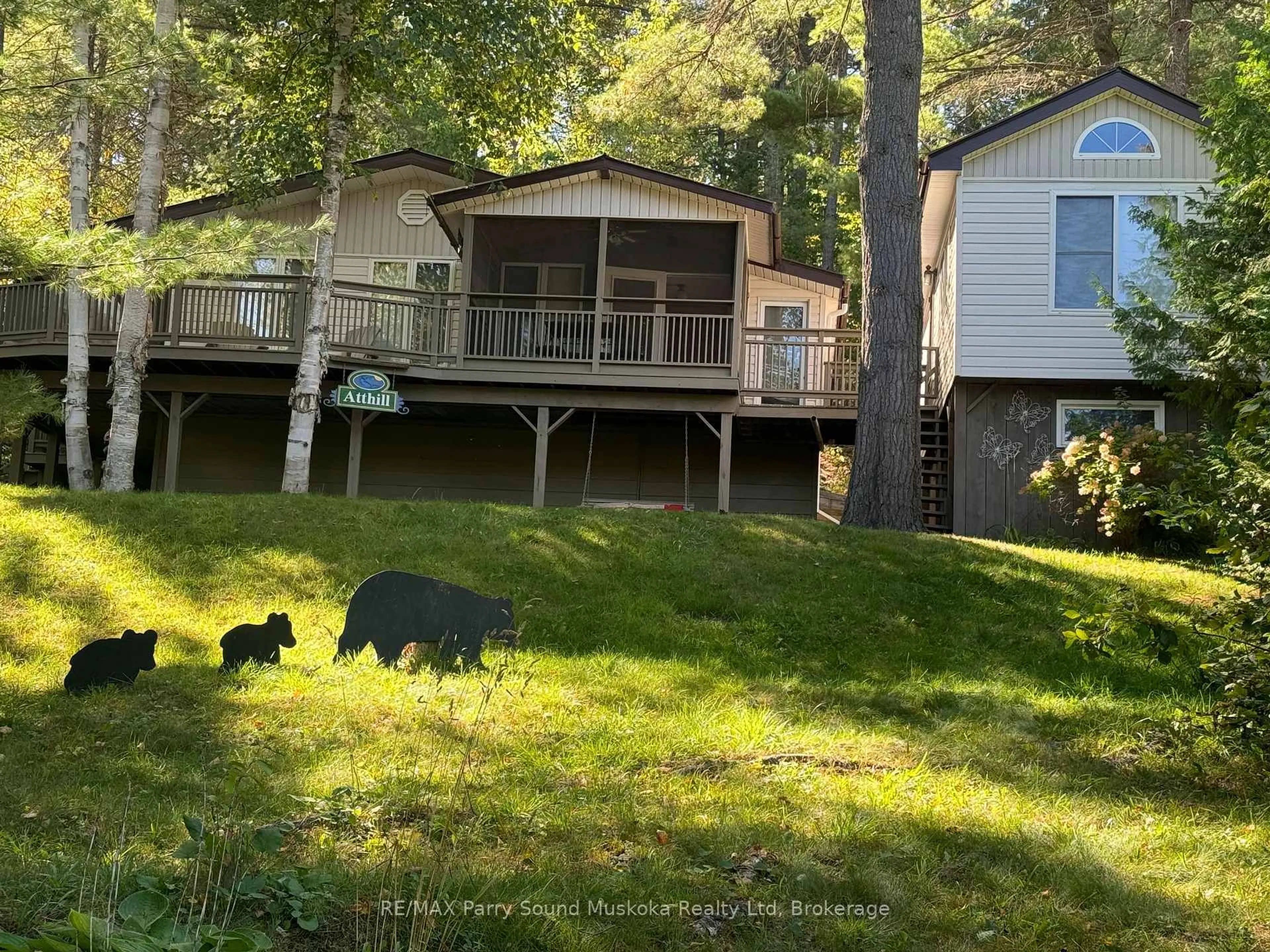 A pic from outside/outdoor area/front of a property/back of a property/a pic from drone, water/lake/river/ocean view for 1362 Ranger Bay Rd, Parry Sound Remote Area Ontario P0H 1S0