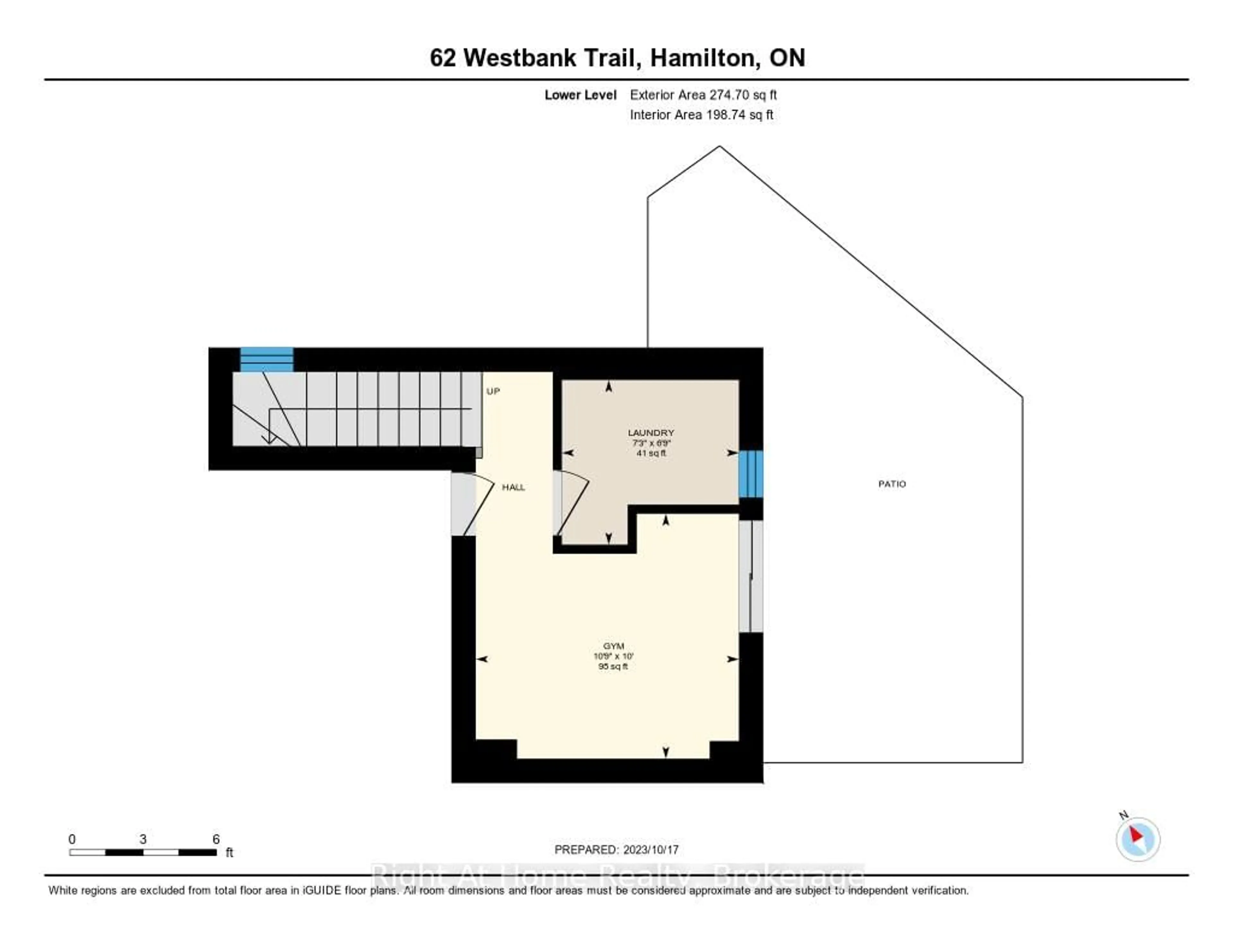 Floor plan for 62 Westbank Tr, Hamilton Ontario L8J 0H5