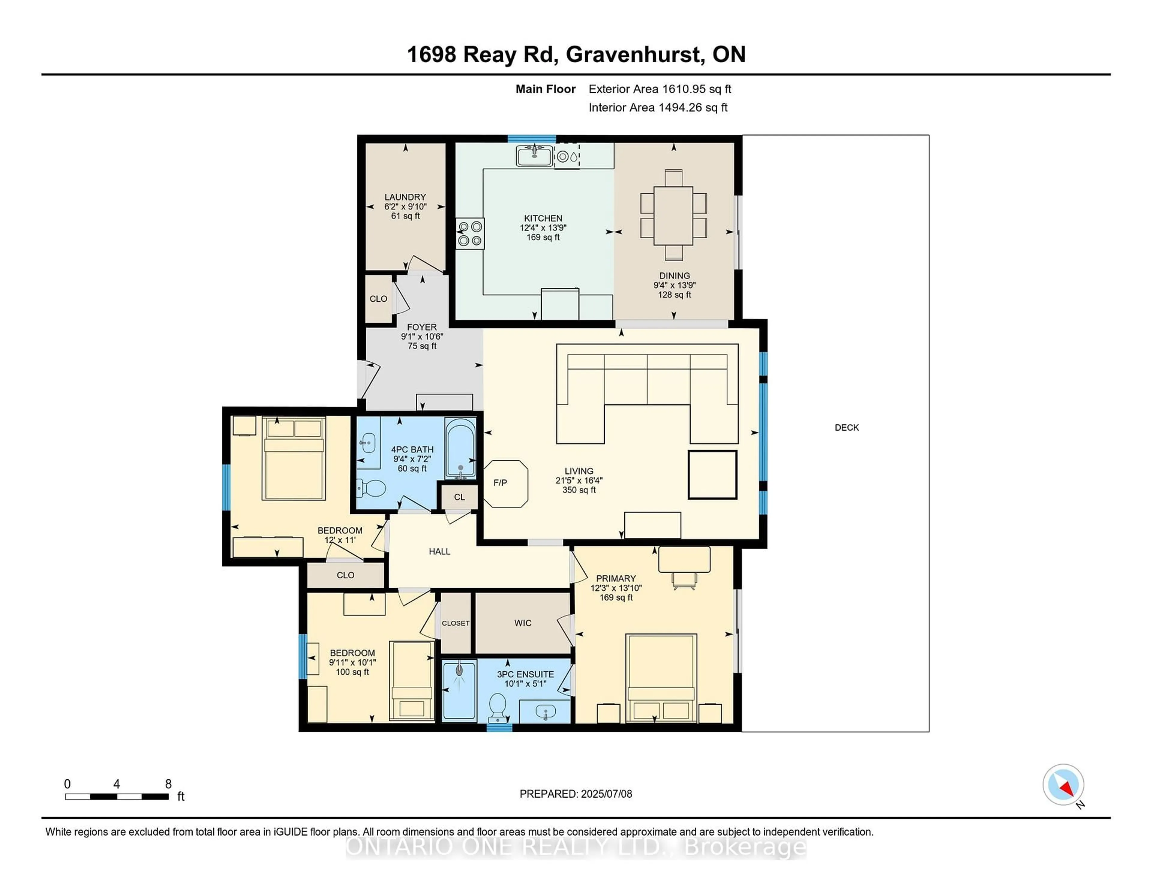 Floor plan for 1698 Reay Rd, Bracebridge Ontario P1P 1R3