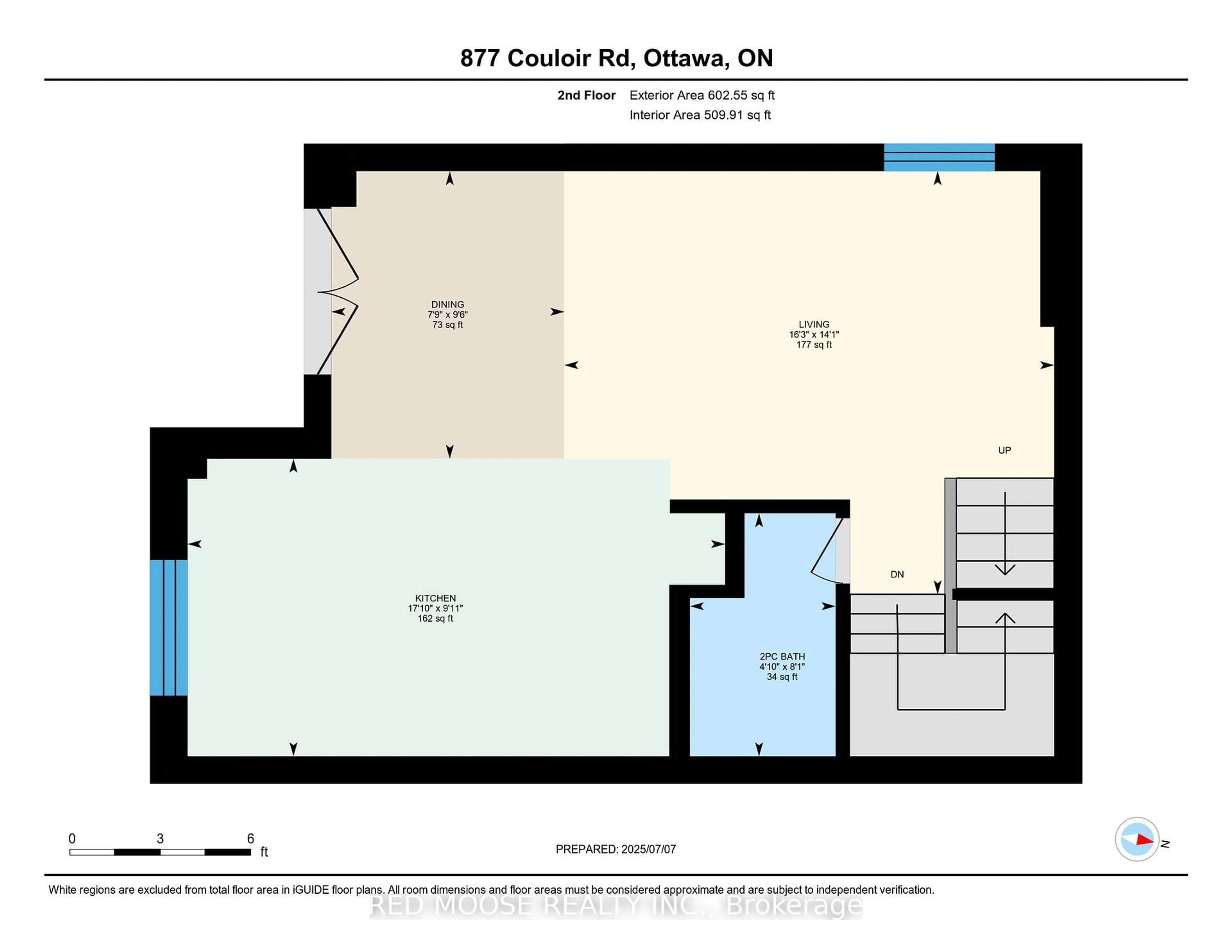 Floor plan for 877 Couloir Rd, Ottawa Ontario K1W 0P5