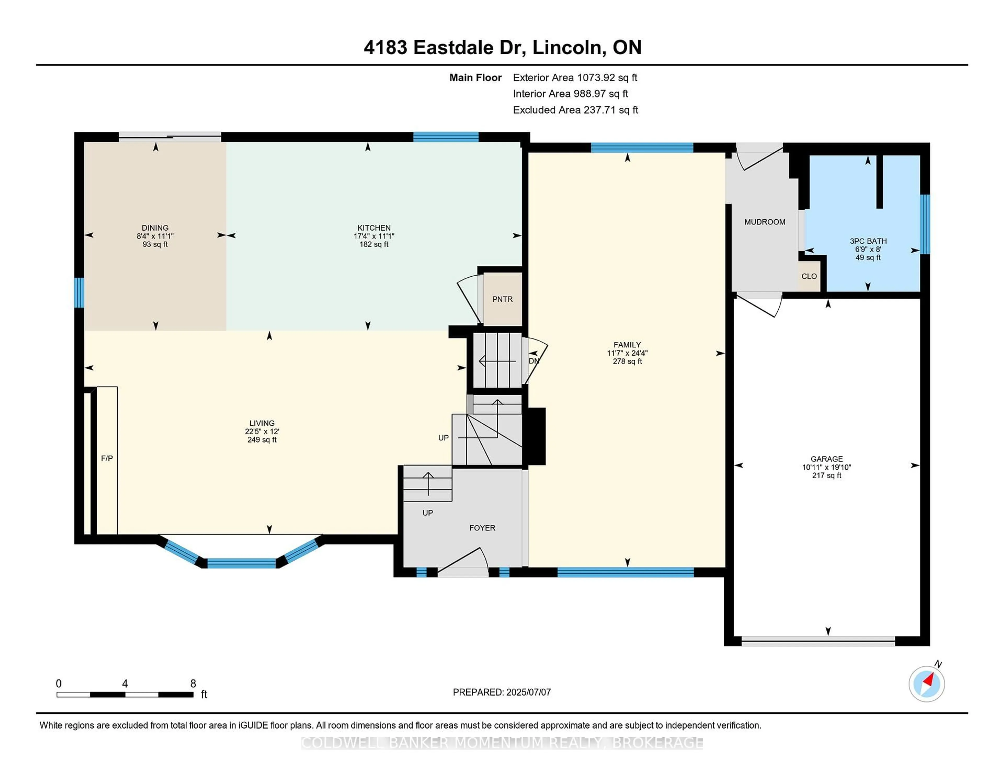 Floor plan for 4183 Eastdale Dr, Lincoln Ontario L3J 0N4