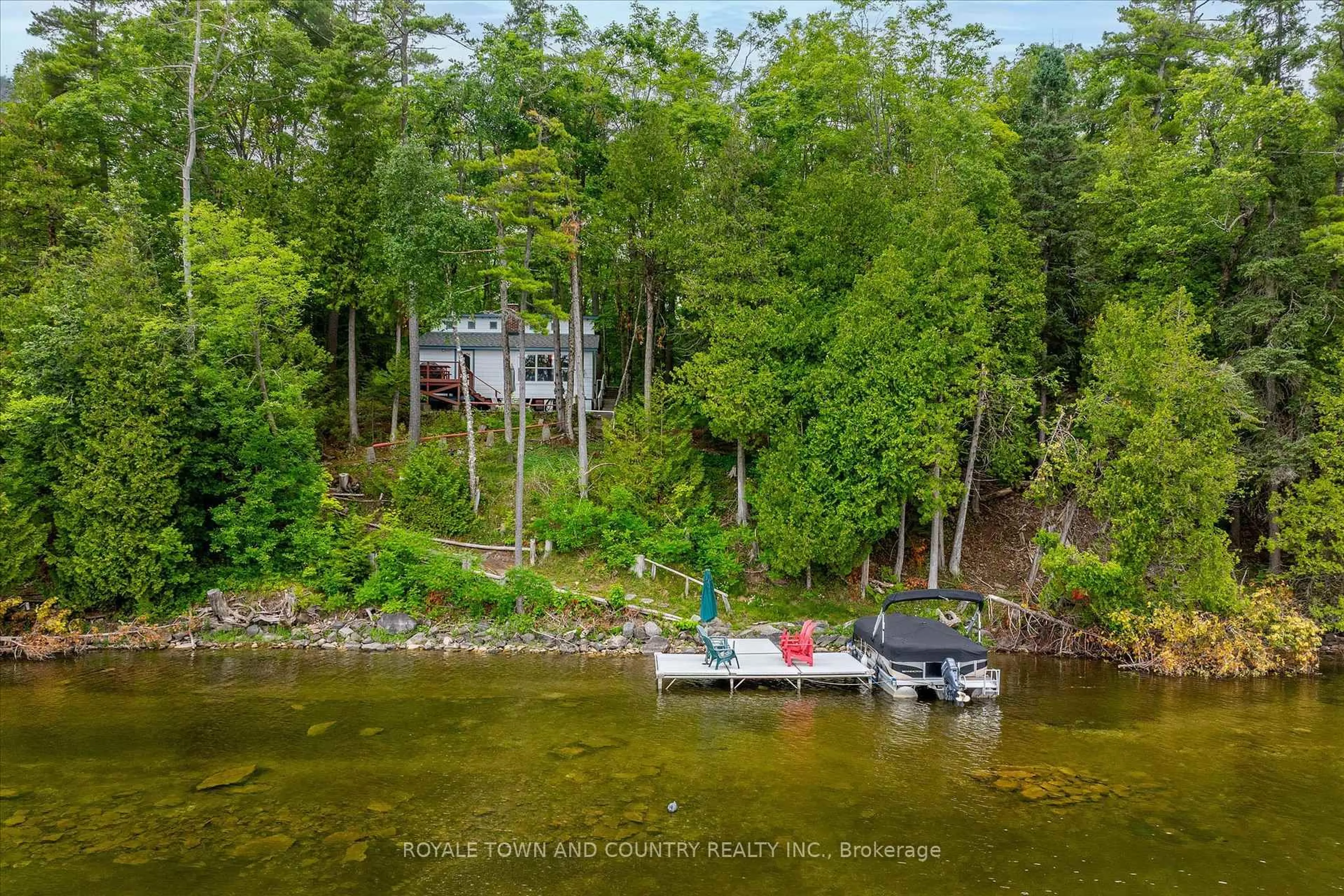 A pic from outside/outdoor area/front of a property/back of a property/a pic from drone, water/lake/river/ocean view for 154 FOREST LANE Rd, Kawartha Lakes Ontario K0M 1N0