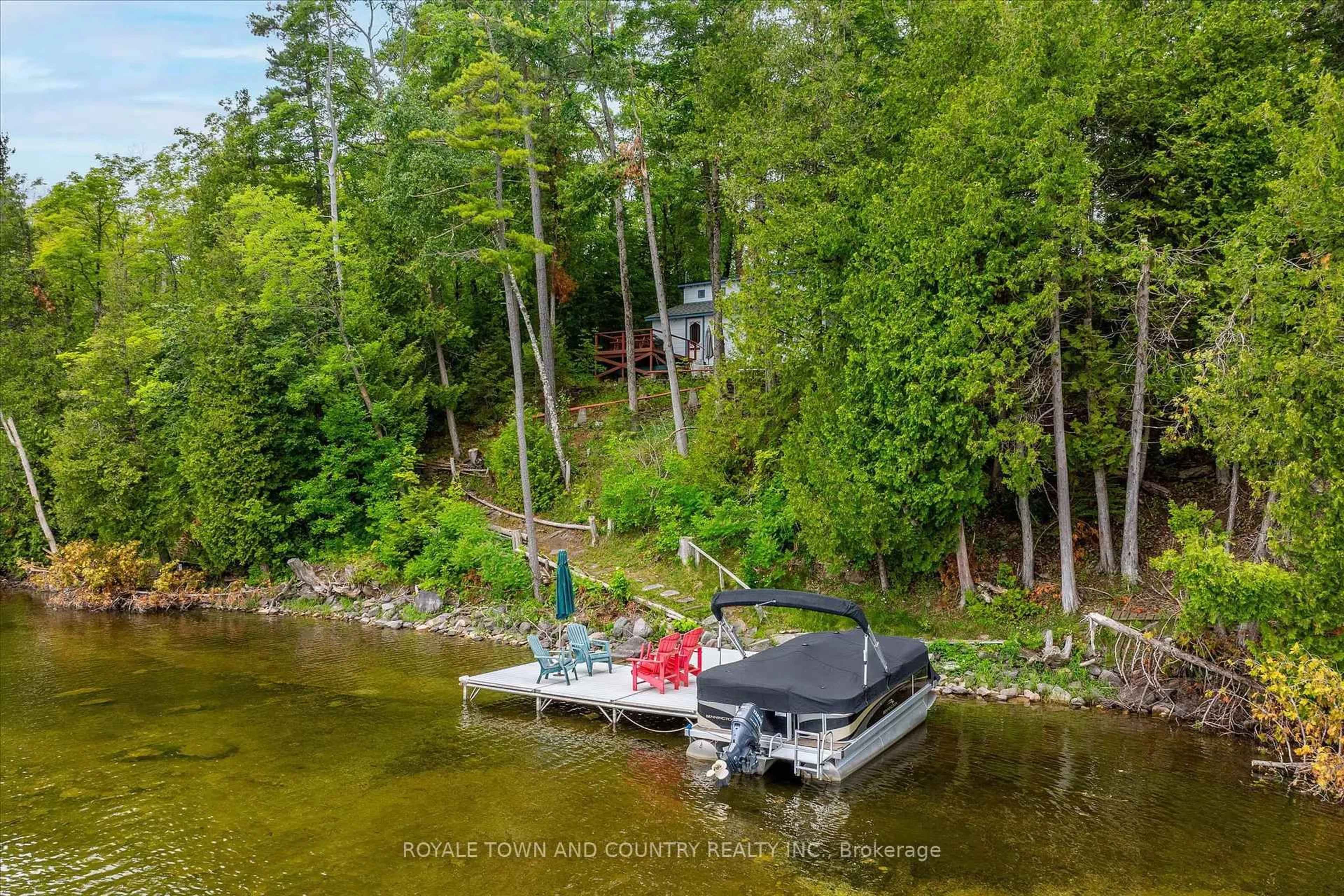 A pic from outside/outdoor area/front of a property/back of a property/a pic from drone, water/lake/river/ocean view for 154 FOREST LANE Rd, Kawartha Lakes Ontario K0M 1N0